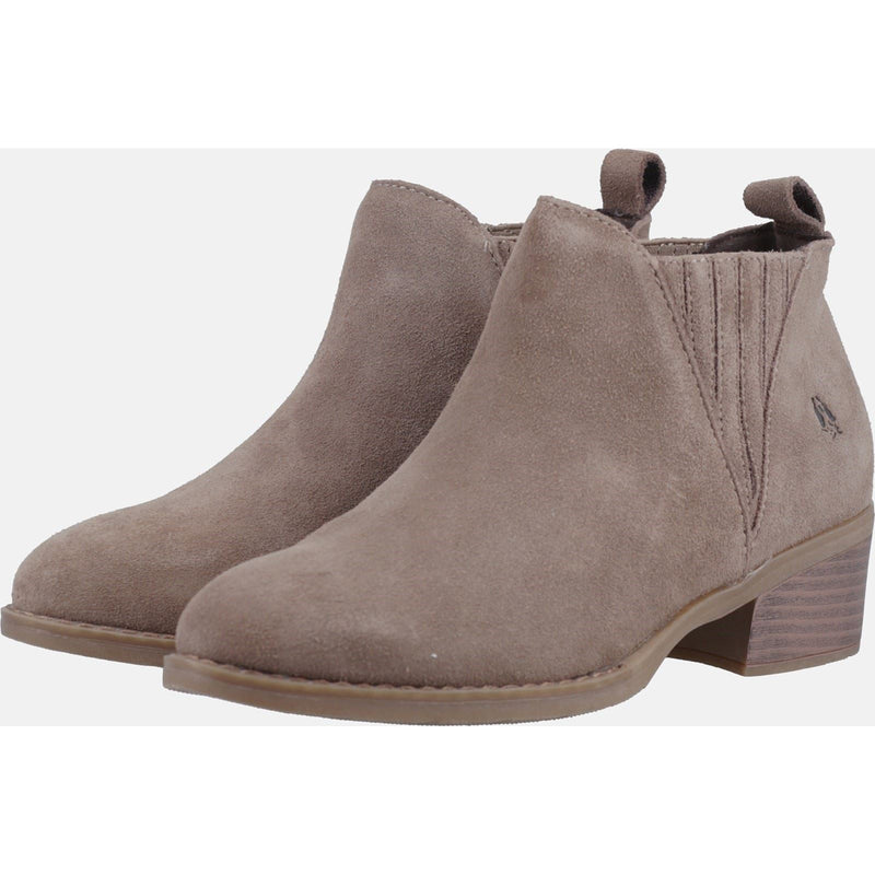 Hush Puppies Isobel Leder Damen Stiefel In Taupe