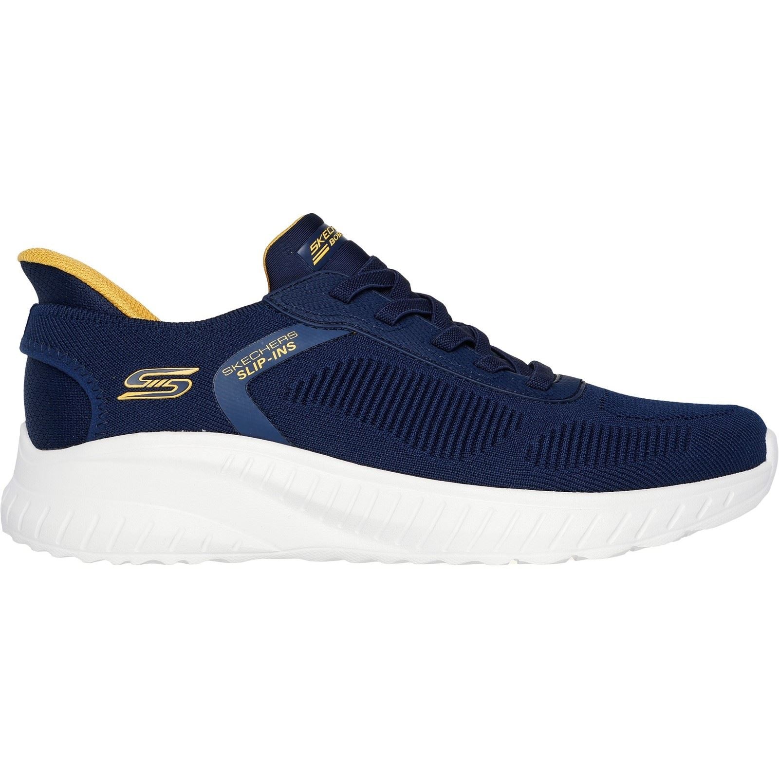 Skechers BOBS Sport Squad Chaos Solid Step Textile Herren Navy Sneakers