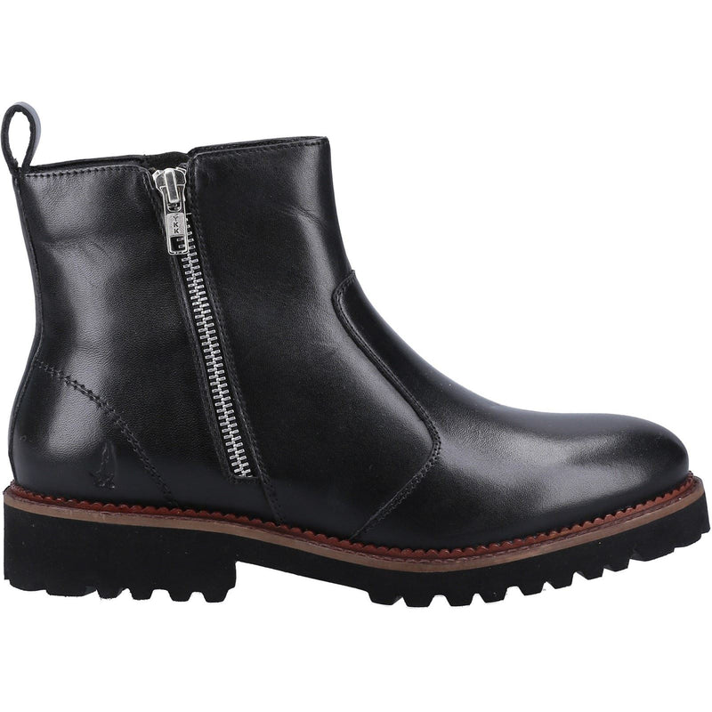 Hush Puppies Grace Zip Damenstiefel Aus Schwarzem Wildleder
