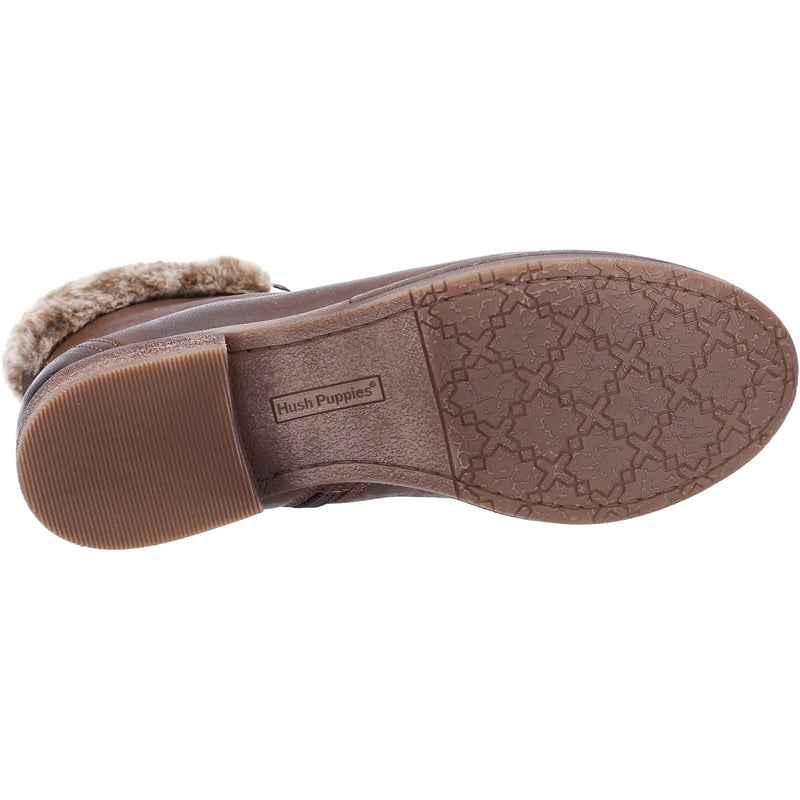 Hush Puppies Effie Kunstpelz Damen Braune Stiefel