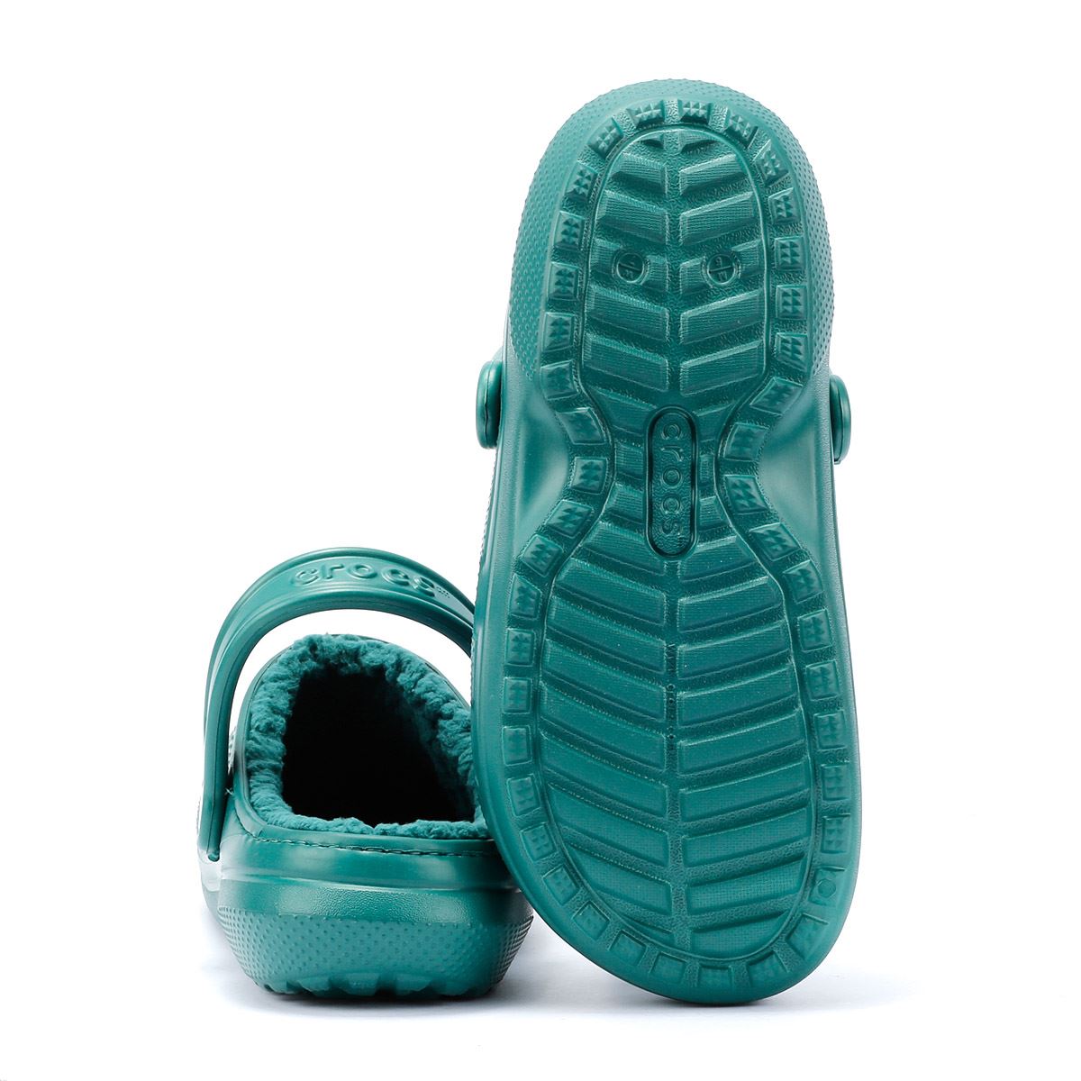 Crocs Classic Lined Damen Sandalen In Grün