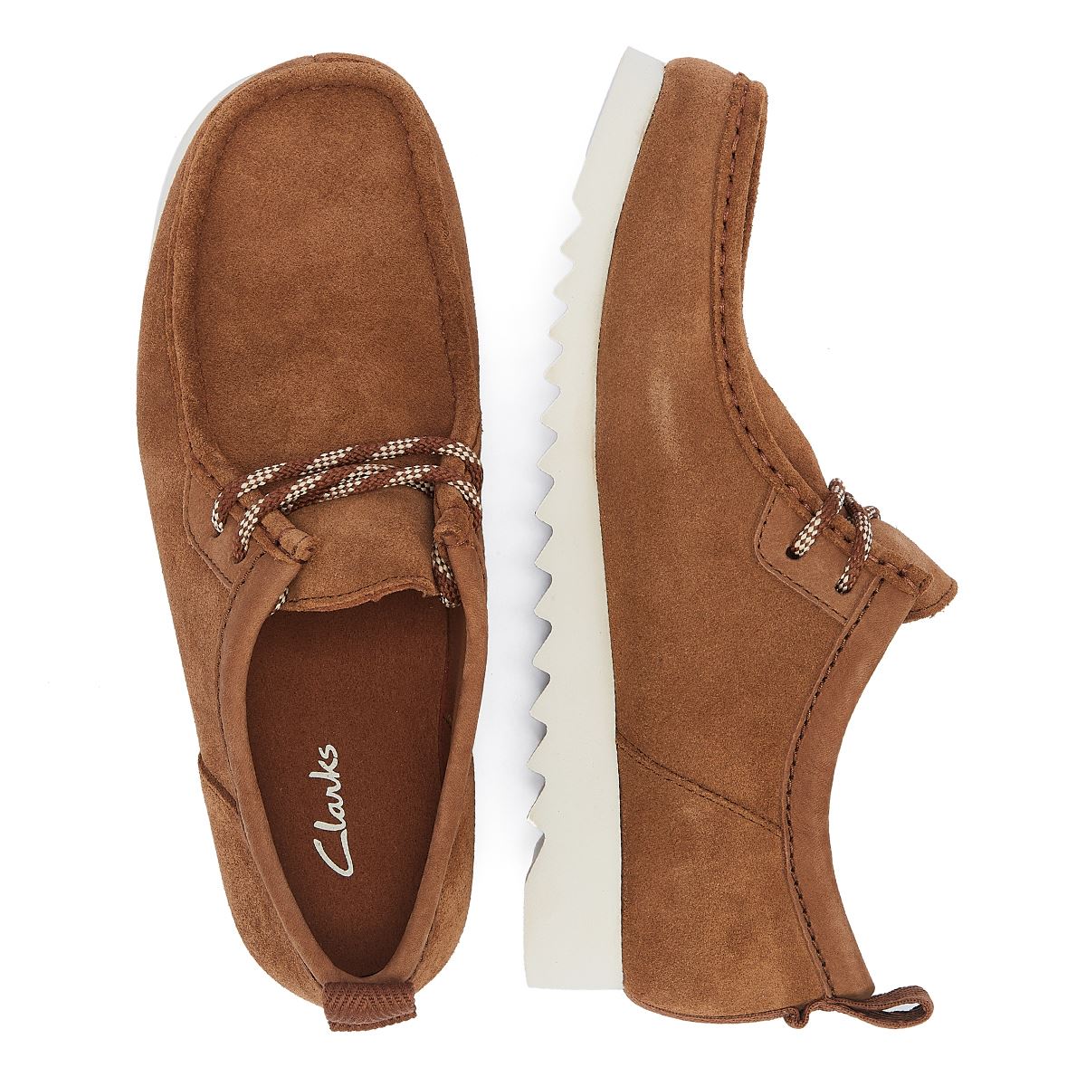 Clarks Main Wallabee FTRE Lo Herren Cola Wildleder Schnürschuhe