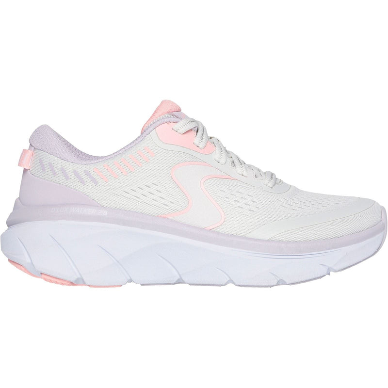 Skechers D'Lux Walker 2.0 Active Pace Damen Sneaker In Off-White/Rosa Textil
