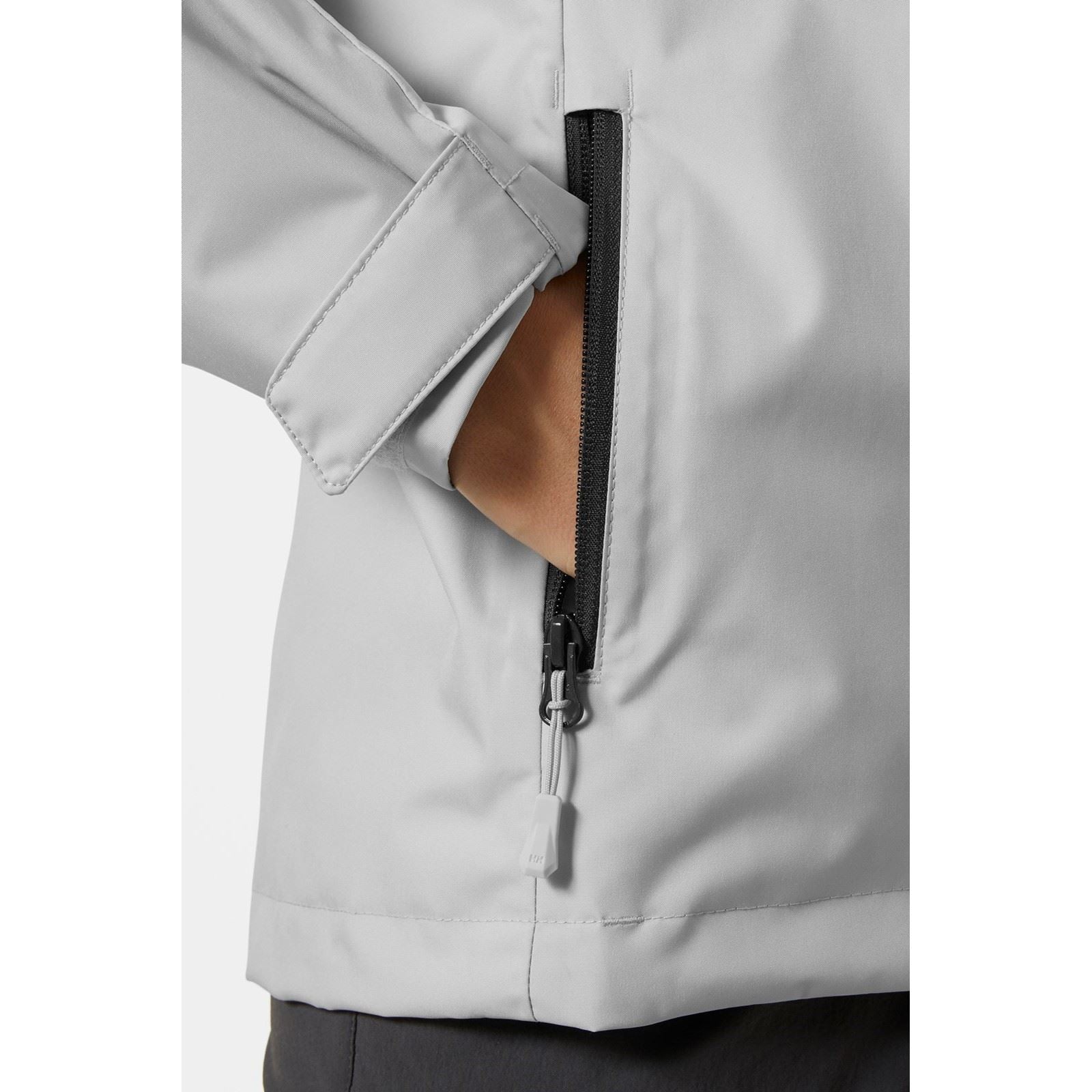 Helly Hansen Sport Crew Hooded Midlayer Sailing 2.0 Damen Graue Segeljacke