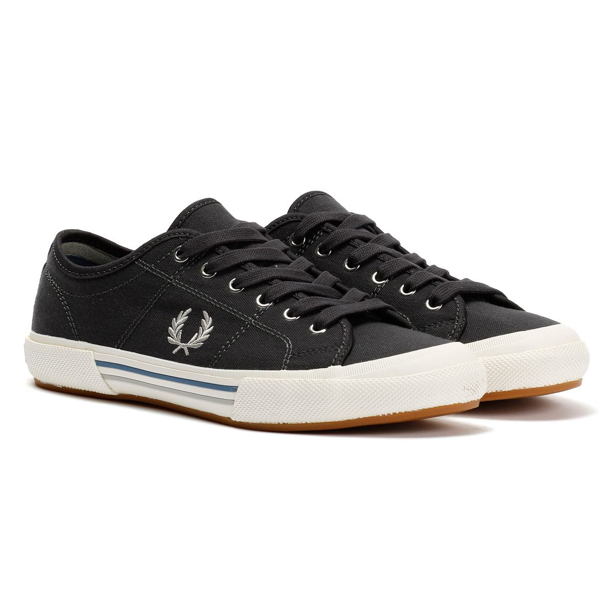 Fred Perry B708 Vintage Tennis Canvas Herren Graue Sneaker