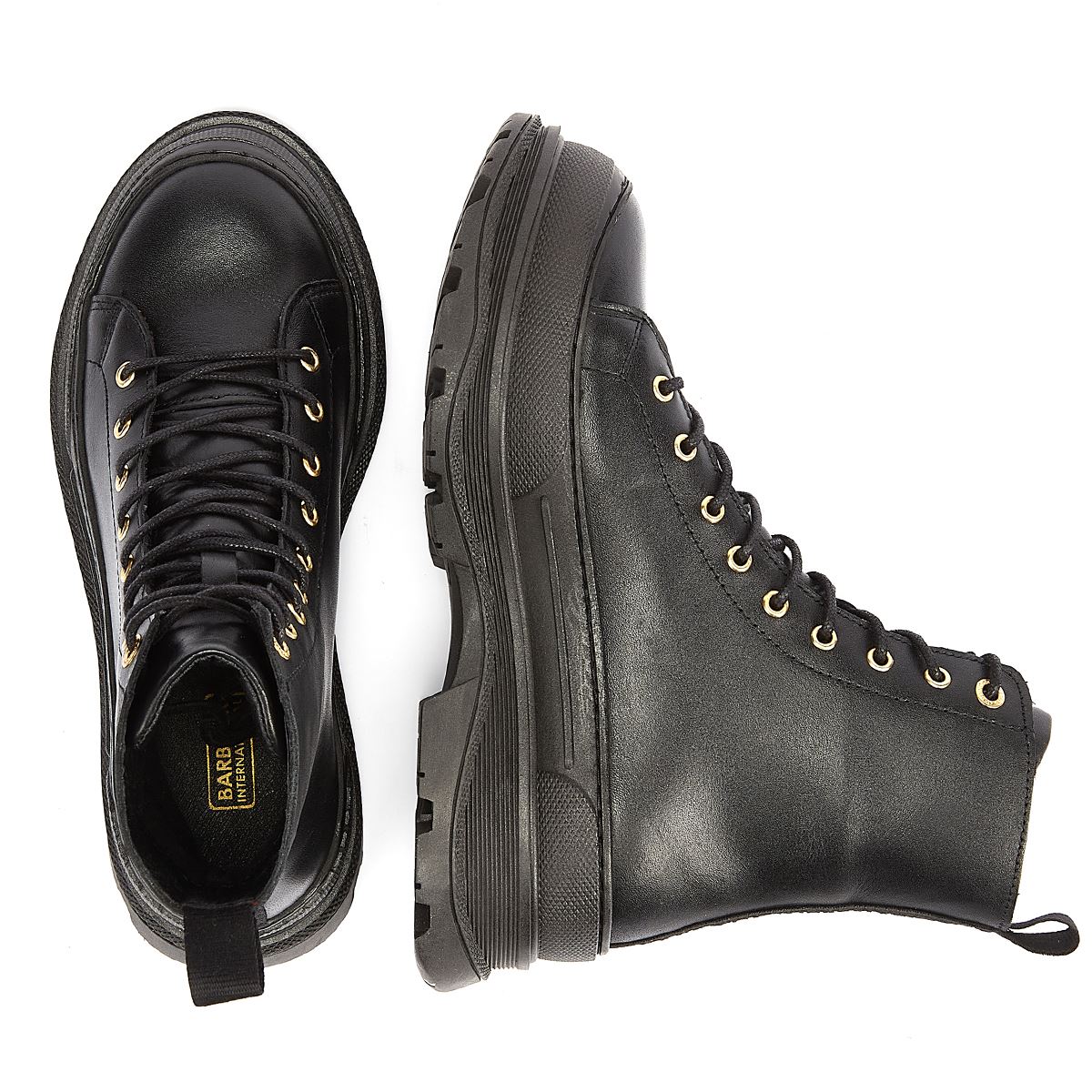 Barbour International Napier Damen Schwarze Stiefel