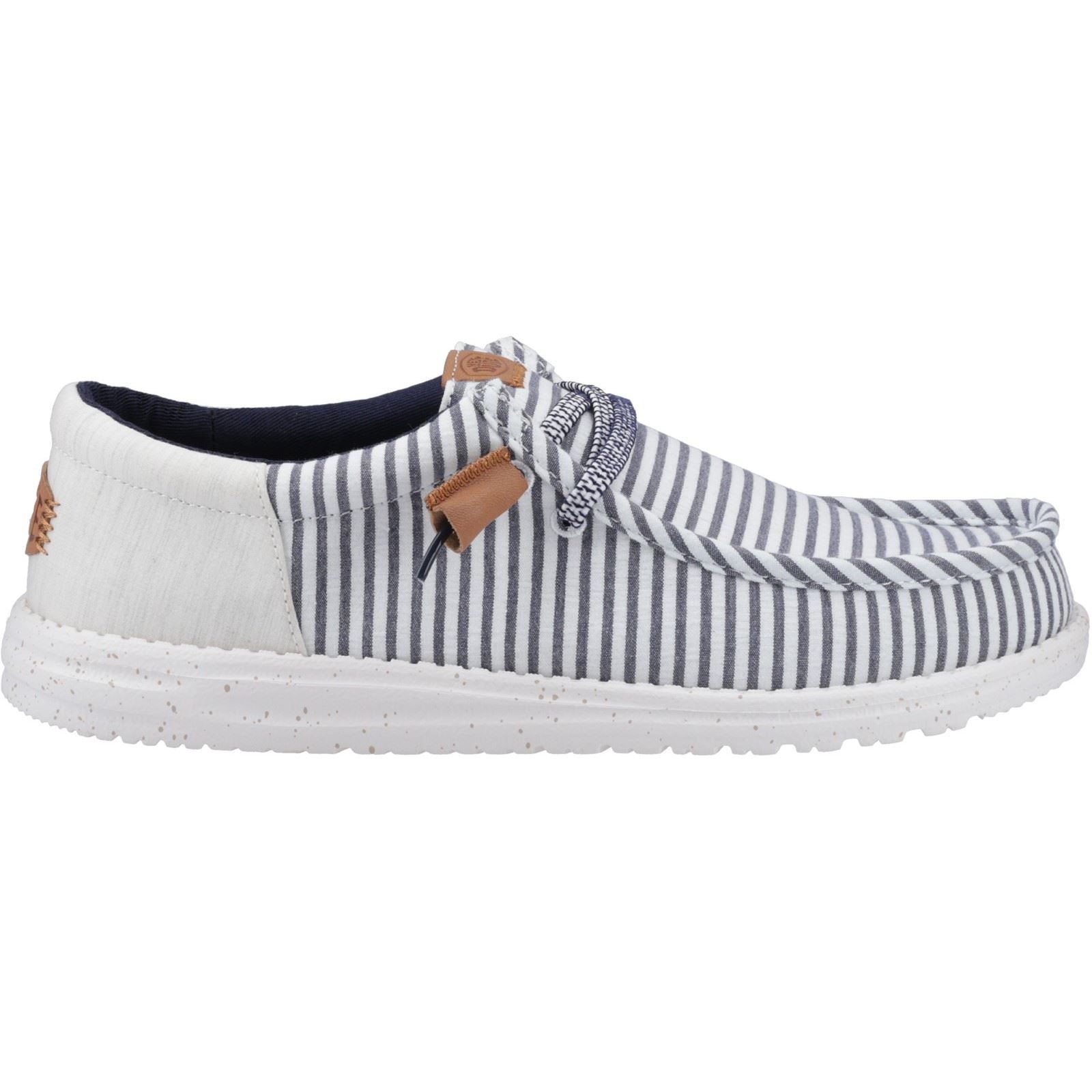 HEYDUDE Wally Funk Nu Prep Baumwolle Herren Prinzessin Blau/Holzasche Mokassin Schuhe