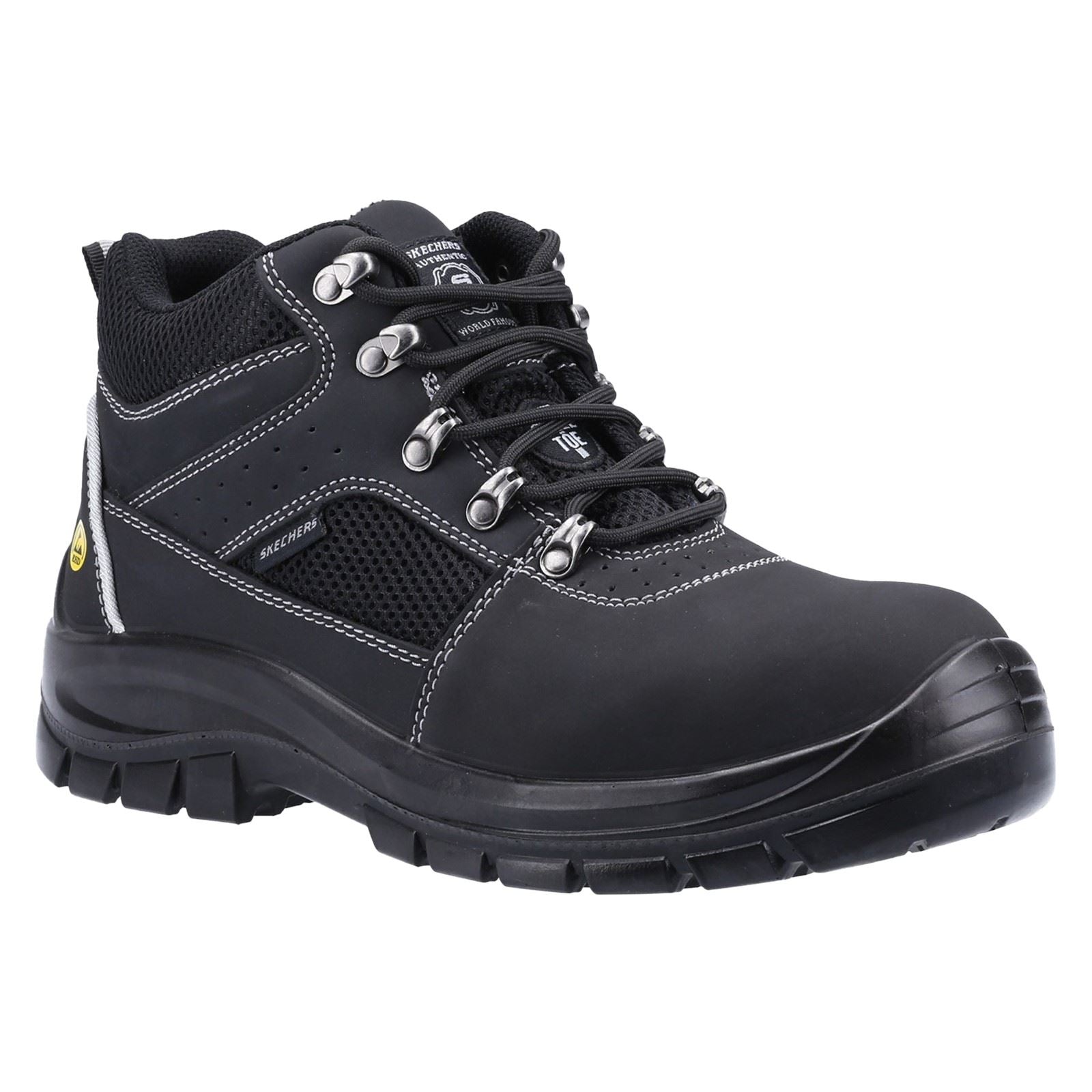 Skechers Workwear Trophus Letic Nubuk Herren Schwarz Sicherheitsstiefel