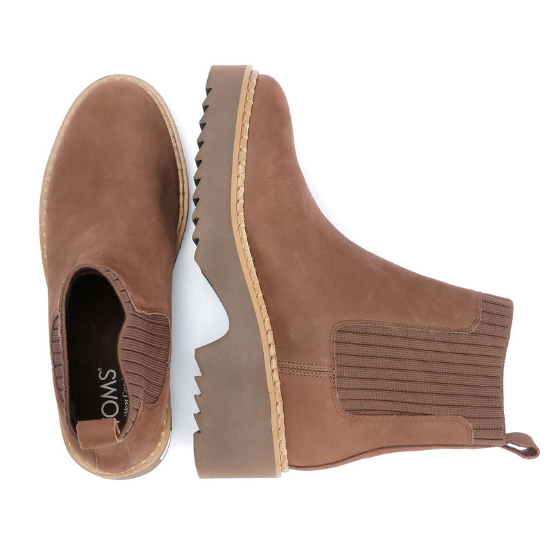 TOMS Millie Nubuck Damen Braune Stiefel