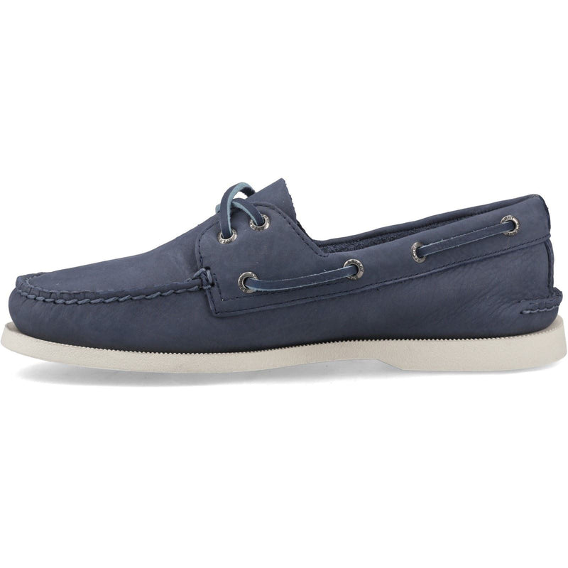 Sperry Authentic 2 Eye Herren Bootsschuhe Aus Dunkelblauem Leder