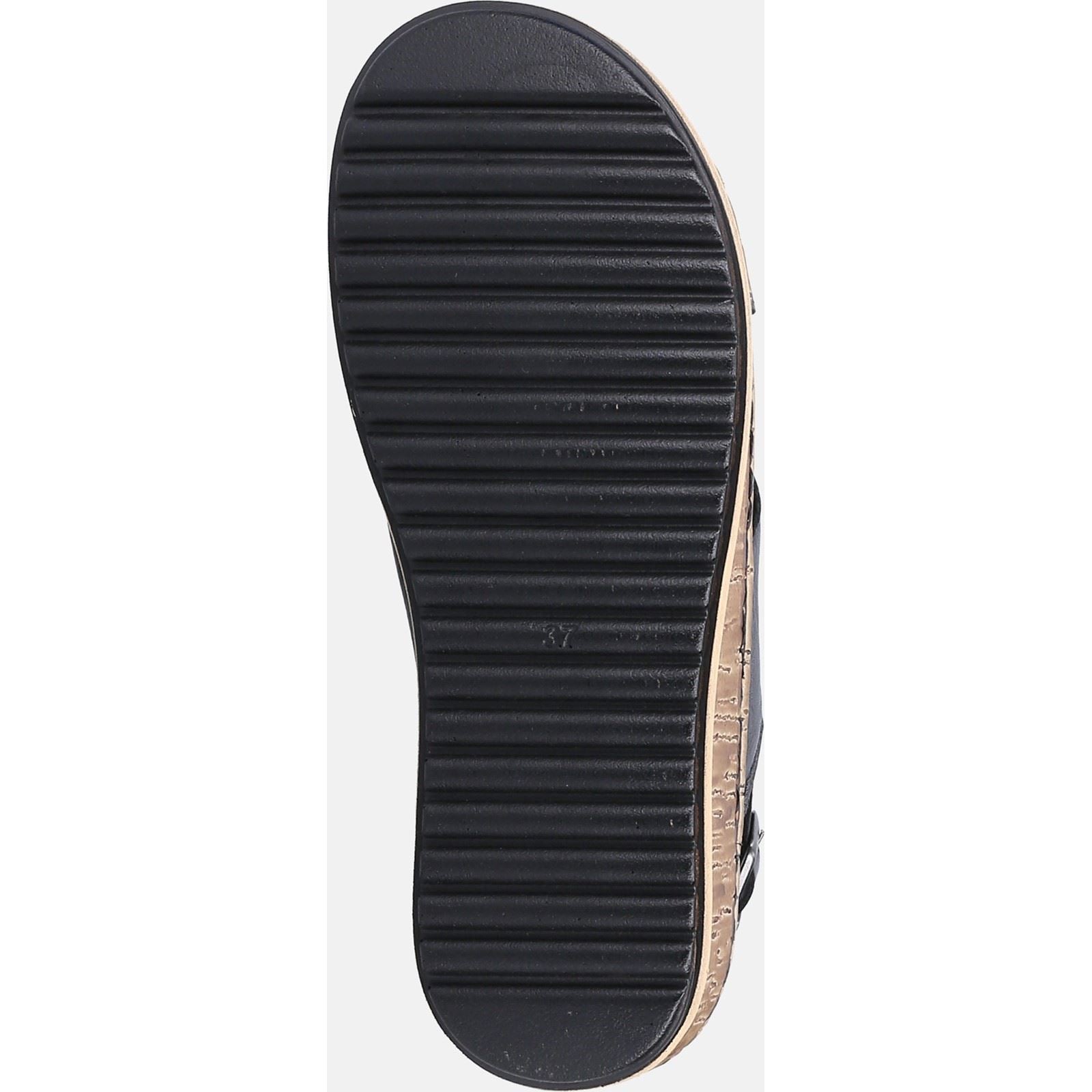 Hush Puppies Elena Damen Keilabsatzschuhe Aus Schwarzem Leder