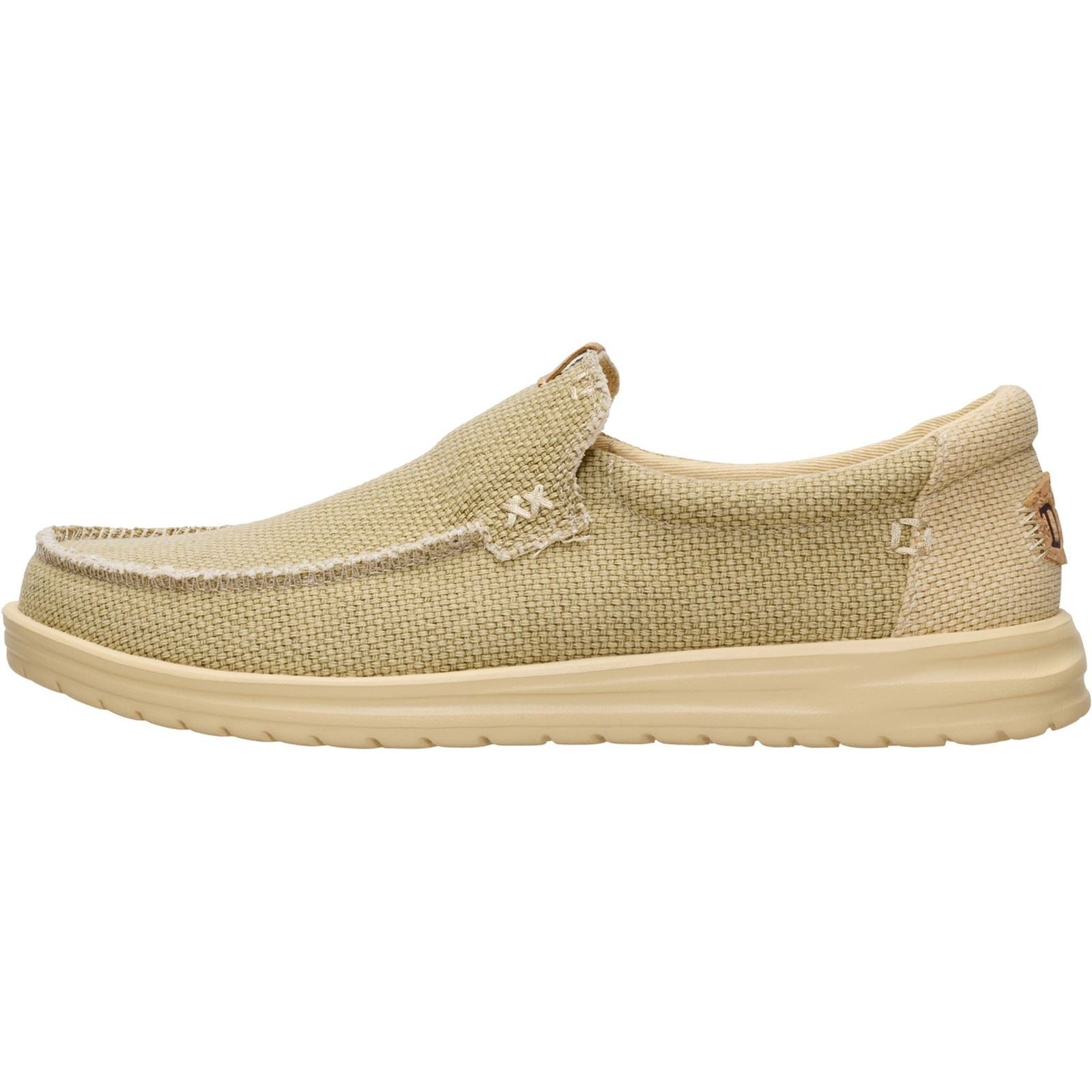HEYDUDE Mikka Braided Textil Herren Olivgrau/Boulder Tan Loafer