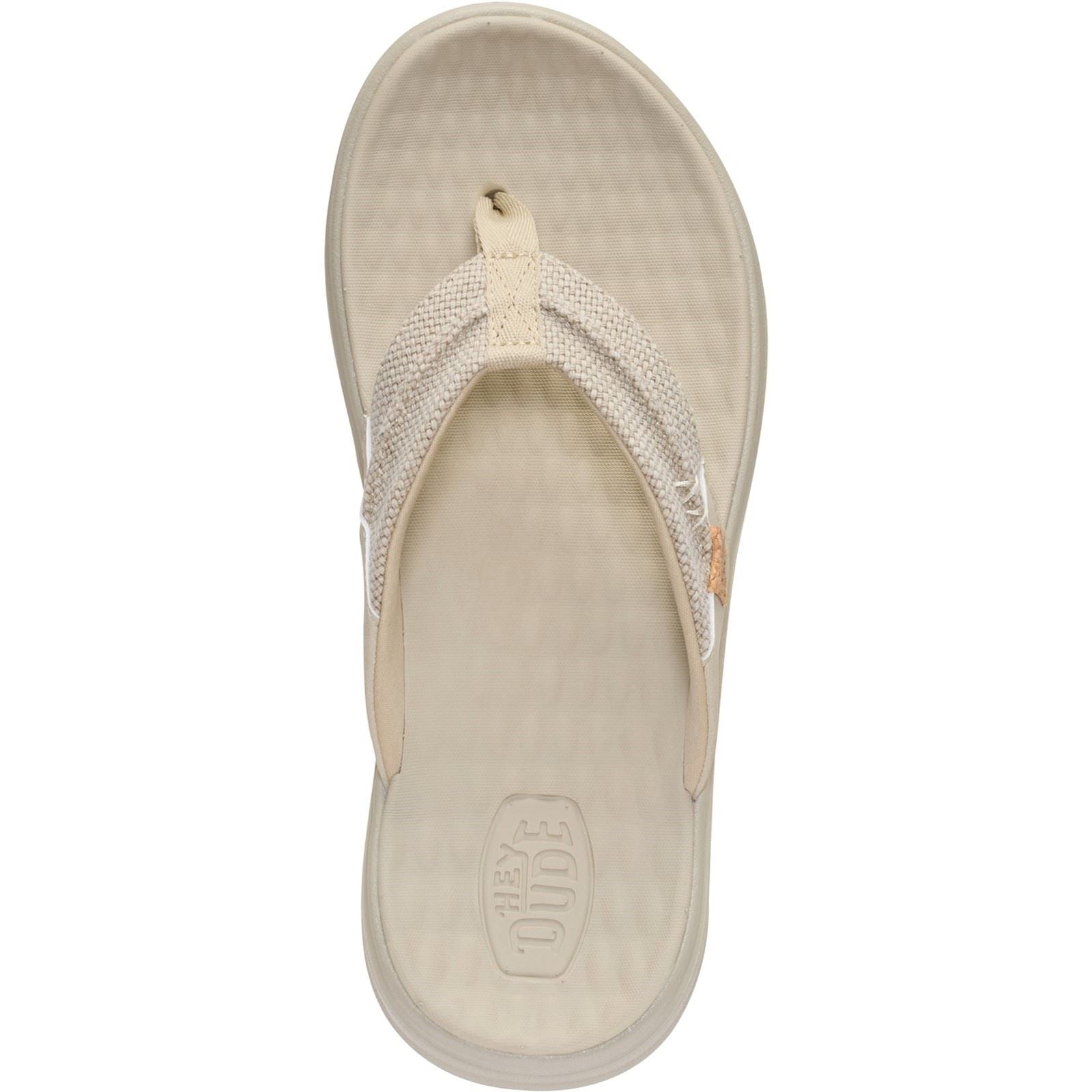 HEYDUDE Finn Flip Polyester Herren Braune Sandalen