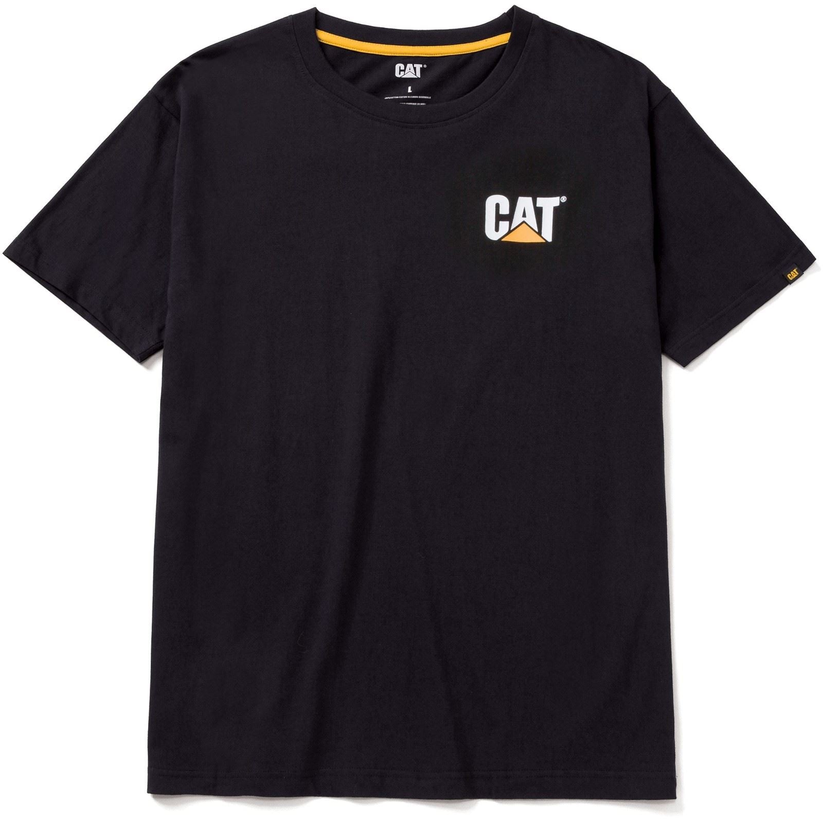 Caterpillar W05324 Trademark Baumwoll Männer Schwarze Farbe Kurzarm-T-Shirts
