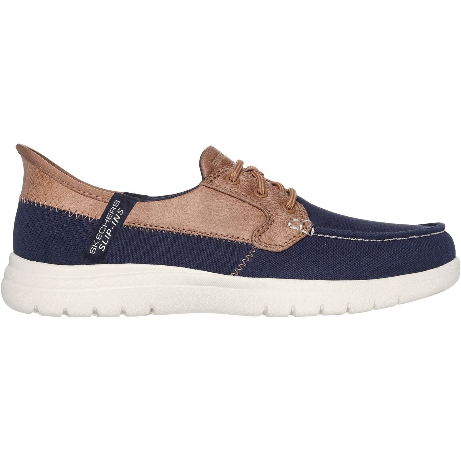 Skechers On-the-GO Flex - Palmilla Canvas/Kunstleder Damenschuhe In Marineblau