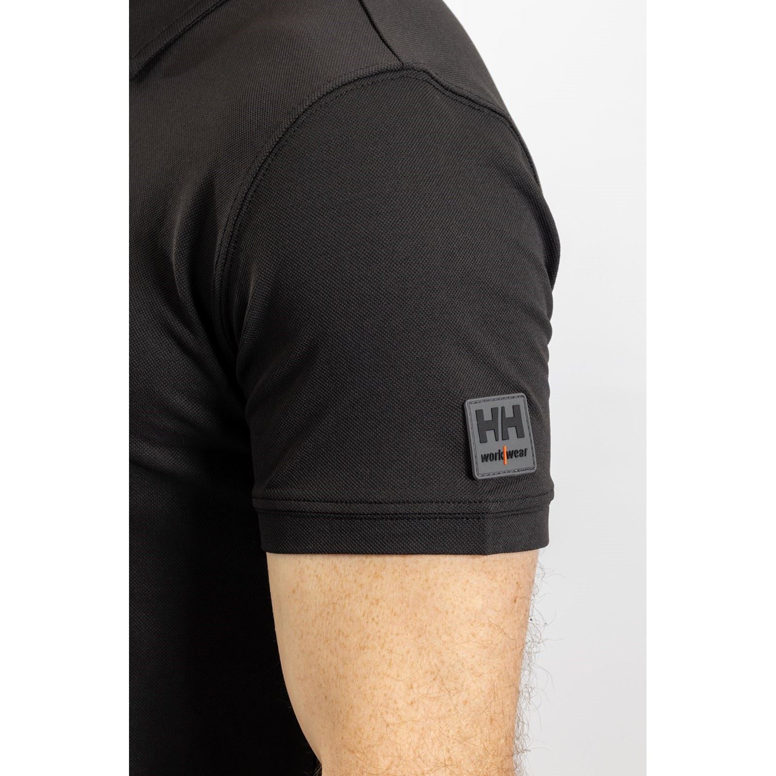 Helly Hansen Workwear Kensington Tech Herren Schwarze Farbes Polo-Shirt