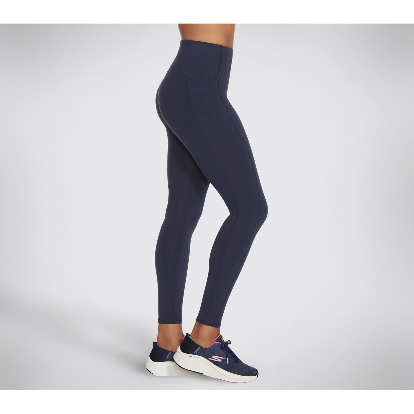 Skechers Performance GOWALK Wear High Waisted Nylon Damen Blaue Sportleggings