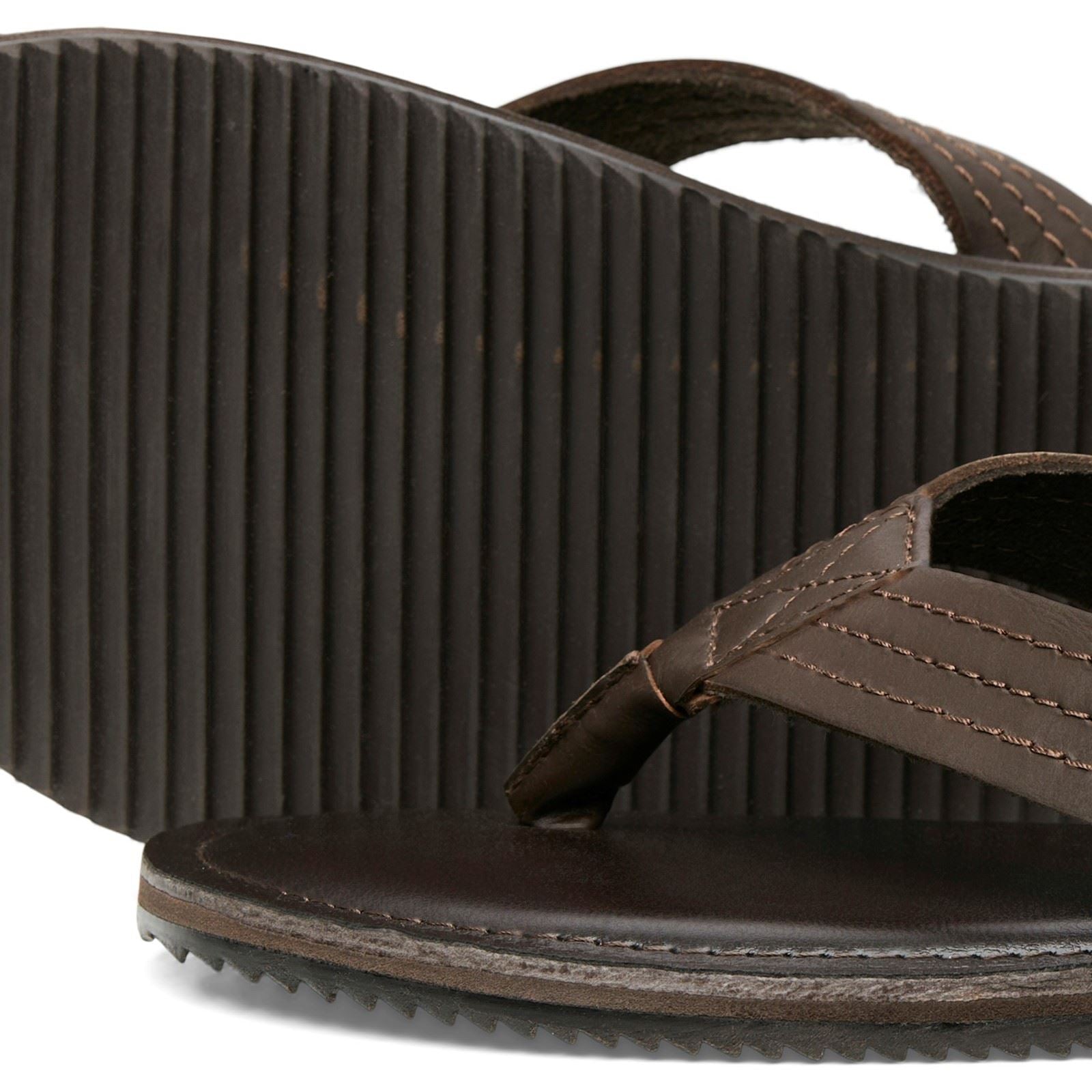 Jack & Jones Washton Herren Zehentrenner Aus Braunem Leder