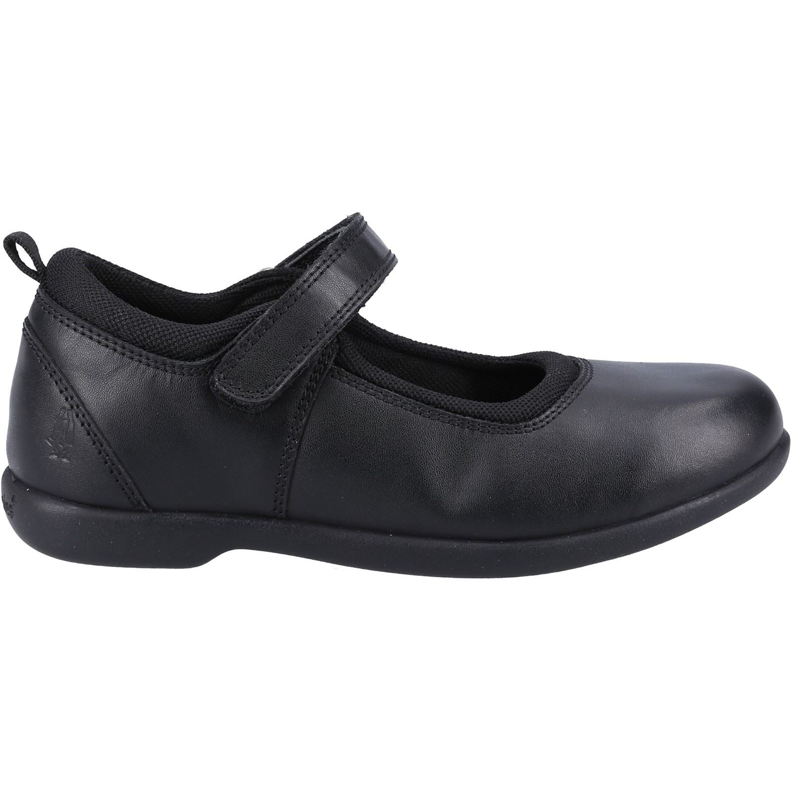 Hush Puppies Bianca SNR Mädchenschuhe Aus Schwarzem Leder