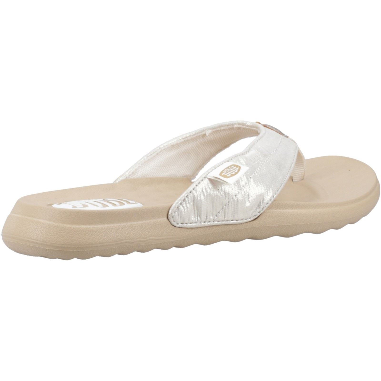 HEYDUDE Christi Flip Classic Damen Gold Sandalen