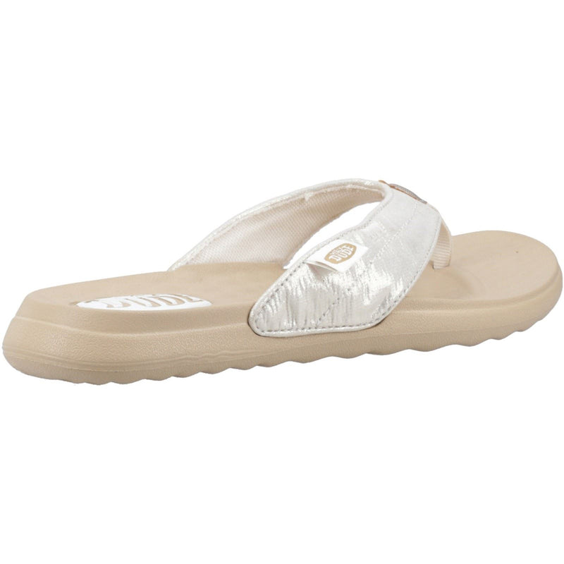 HEYDUDE Christi Flip Classic Damen Gold Sandalen