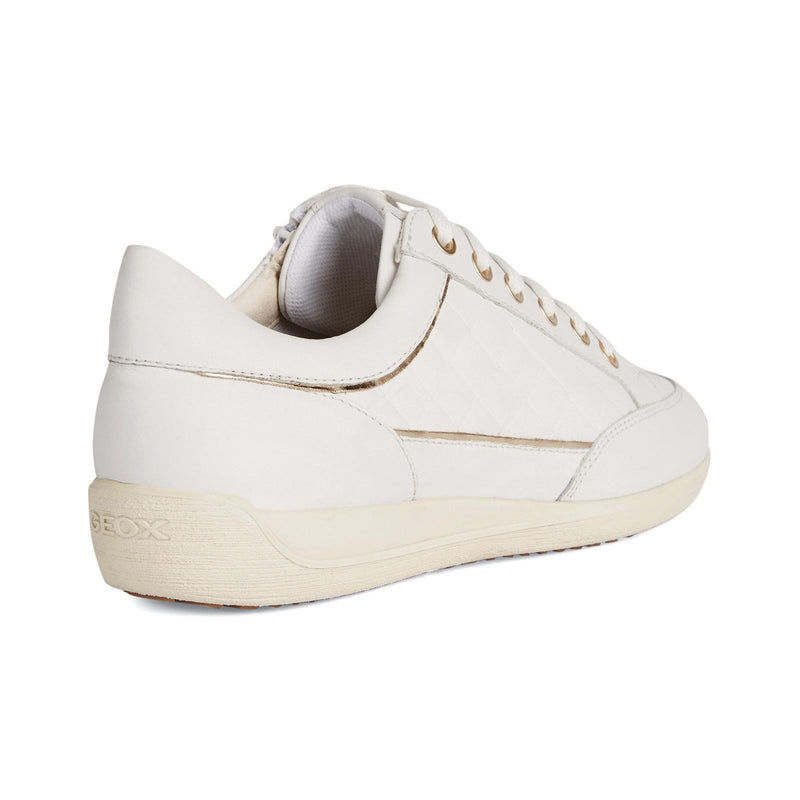 Geox D MYRIA Kunstleder Damen Weiße Sneakers