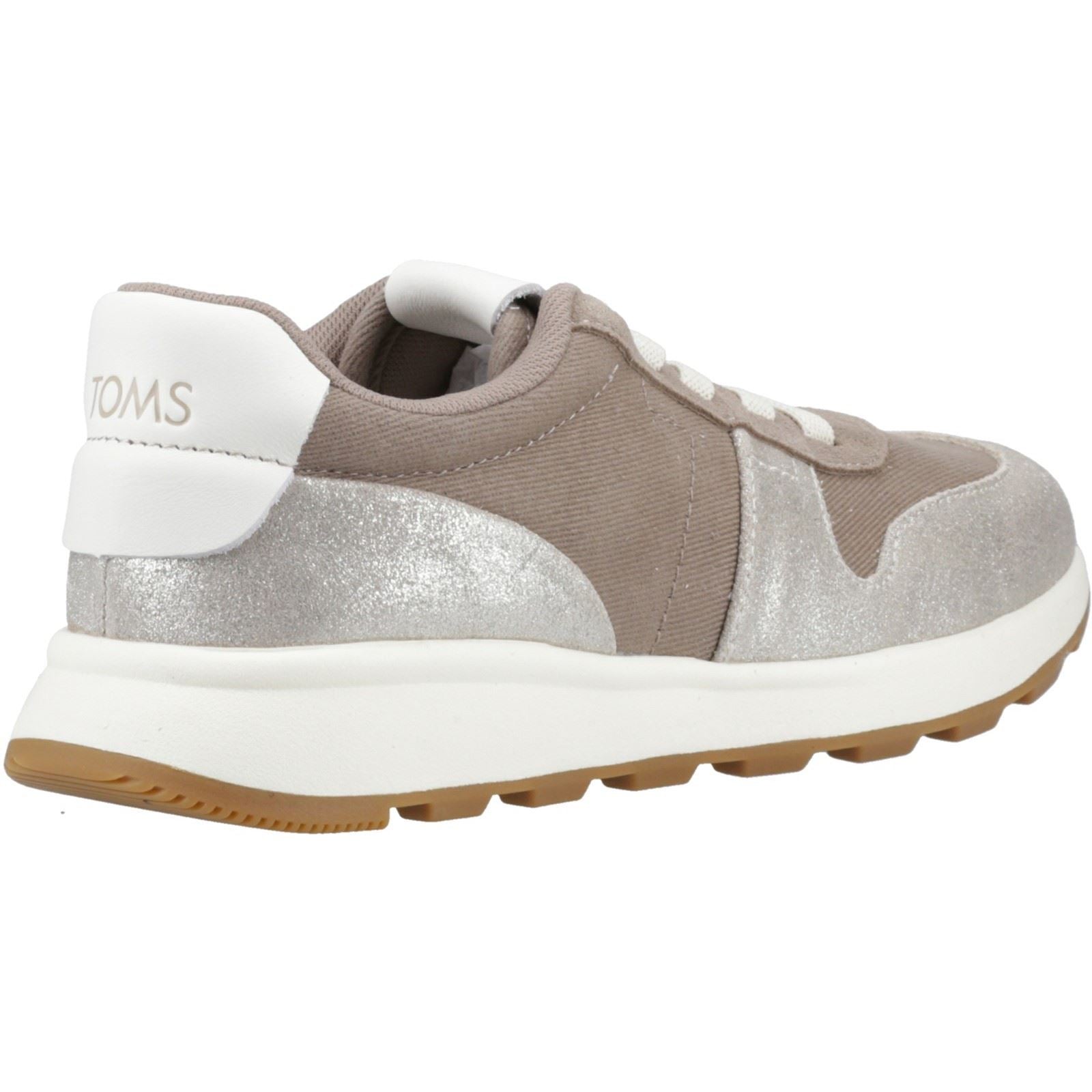 TOMS TRVL Lite Retro Leder Damen Silber Sneakers