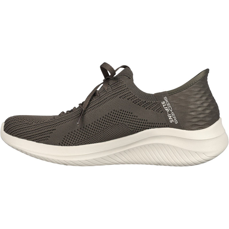 Skechers Ultra Flex 3.0 Brilliant Path Textile Damen Olivgrüne Sneakers
