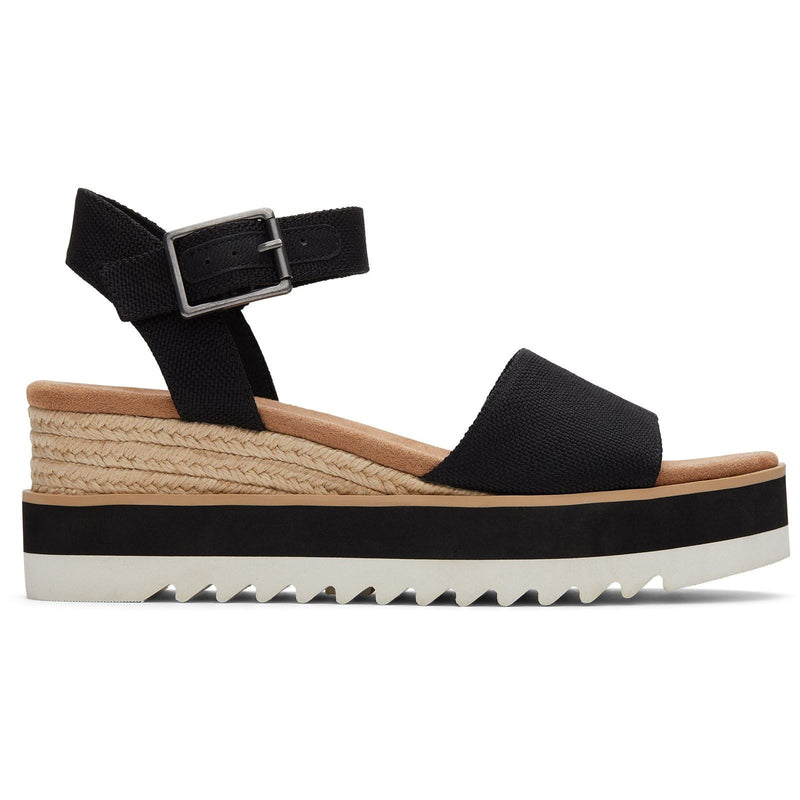 TOMS Diana Synthetik Damen Schwarze Keilabsätze