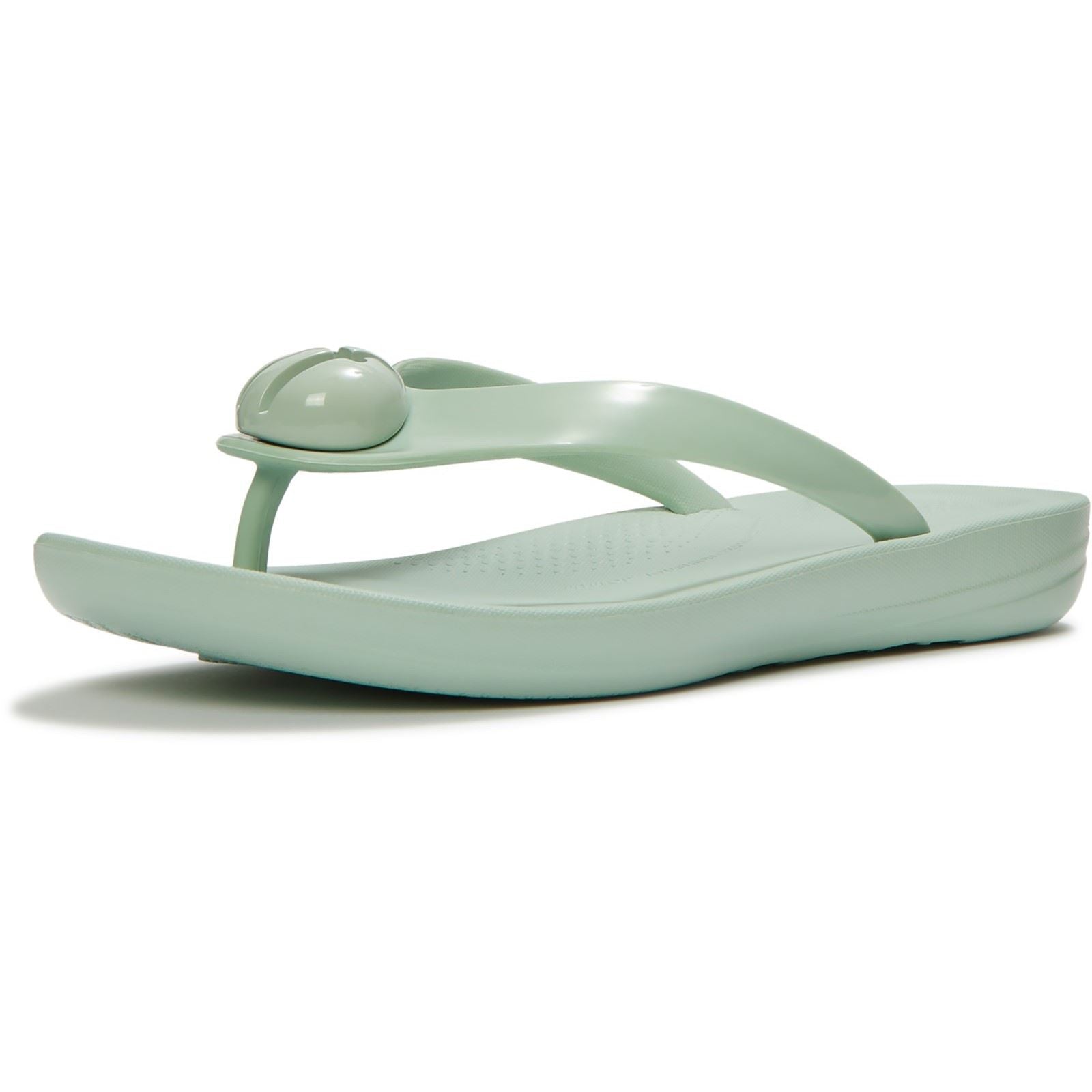 Fitflop iQushion Glossy-Button Polyurethan Damen Minzflüster Flip-Flops