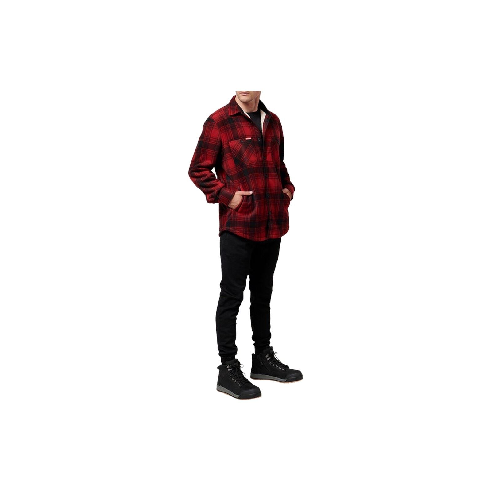 Hard Yakka Sherpa Herren Rote Fleecejacke