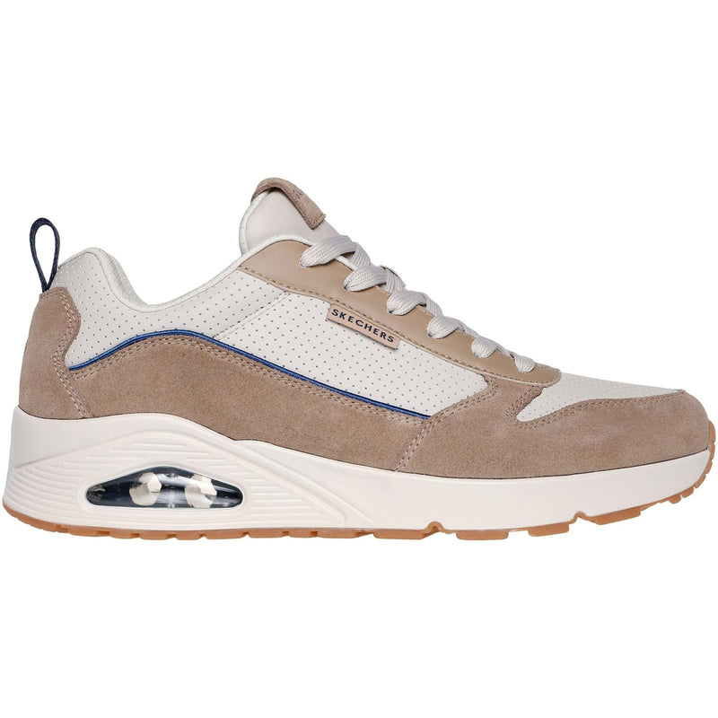 Skechers Uno Stacre 2.0 Herren Sand Sneaker Aus Leder