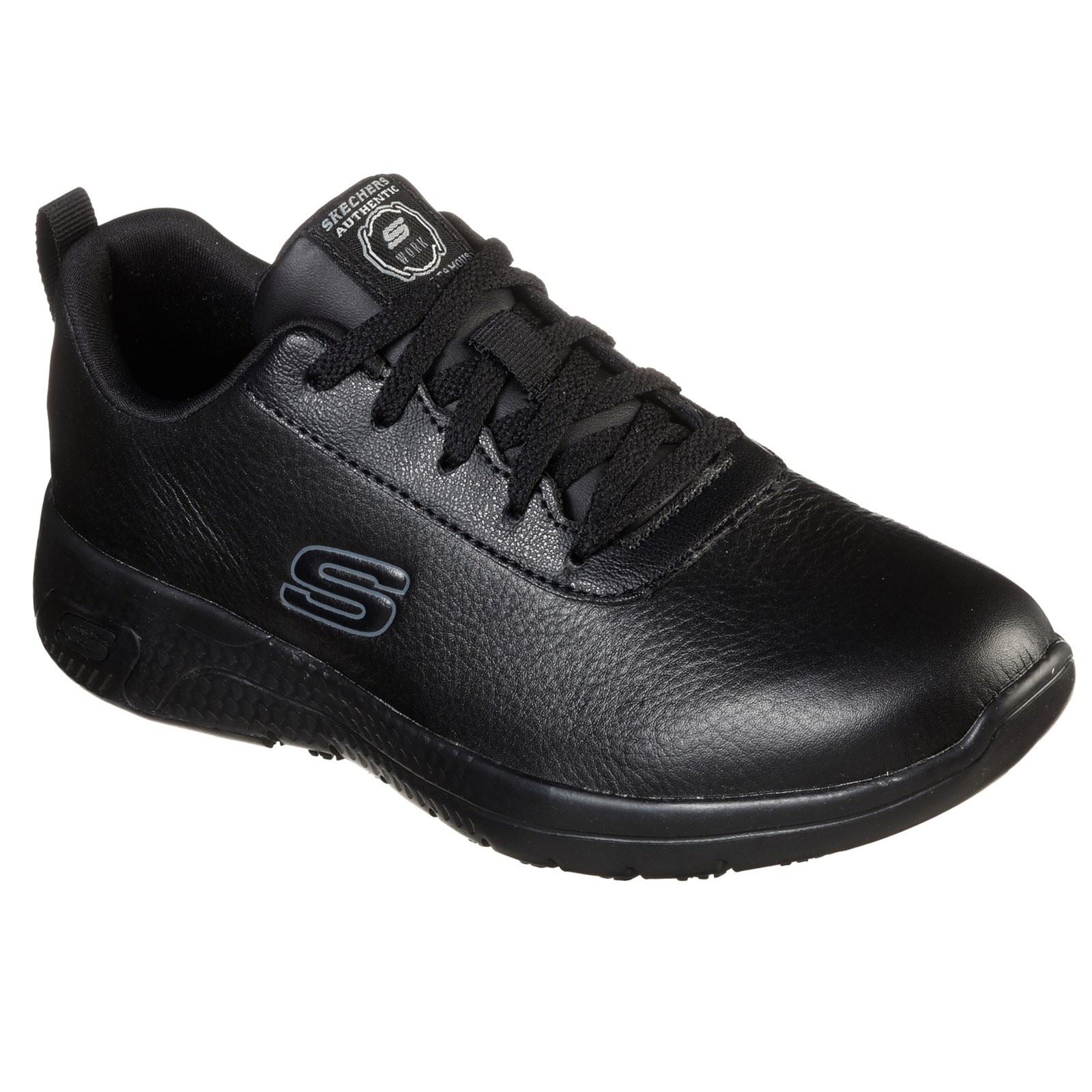 Skechers Workwear Marsing Gmina Leder Frauen Schwarze Sicherheits Sneaker