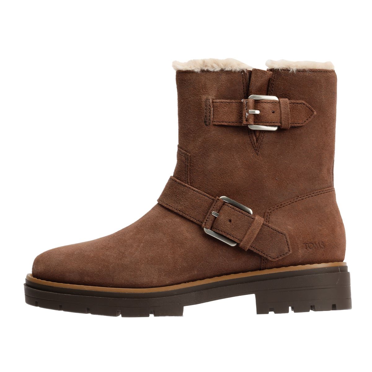 TOMS Ionie Moto Wildleder Damen Braune Stiefel