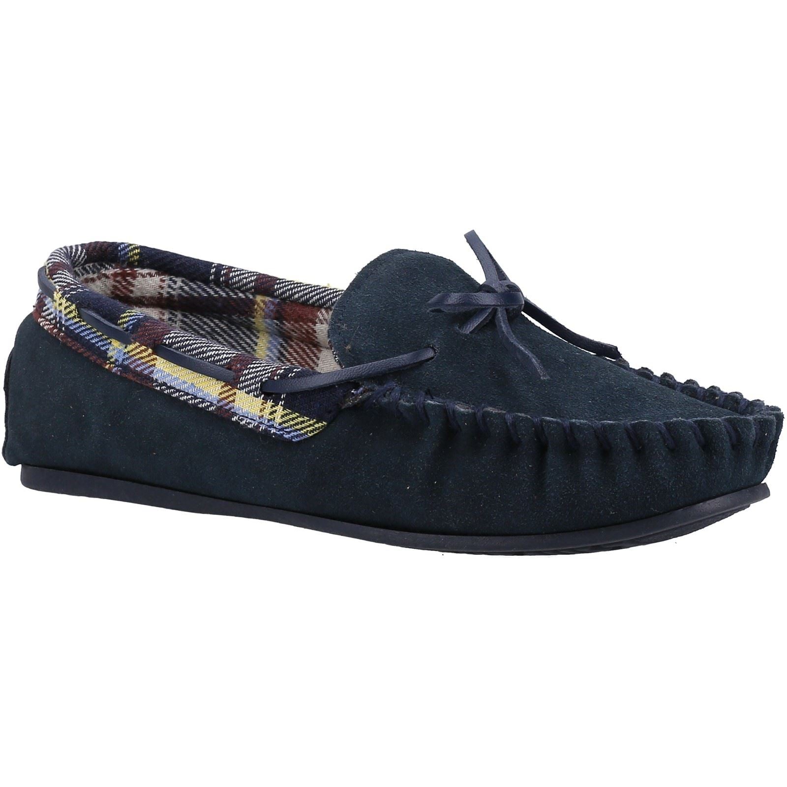 Cotswold Chatsworth Damen Hausschuhe aus Wildleder in Marineblau