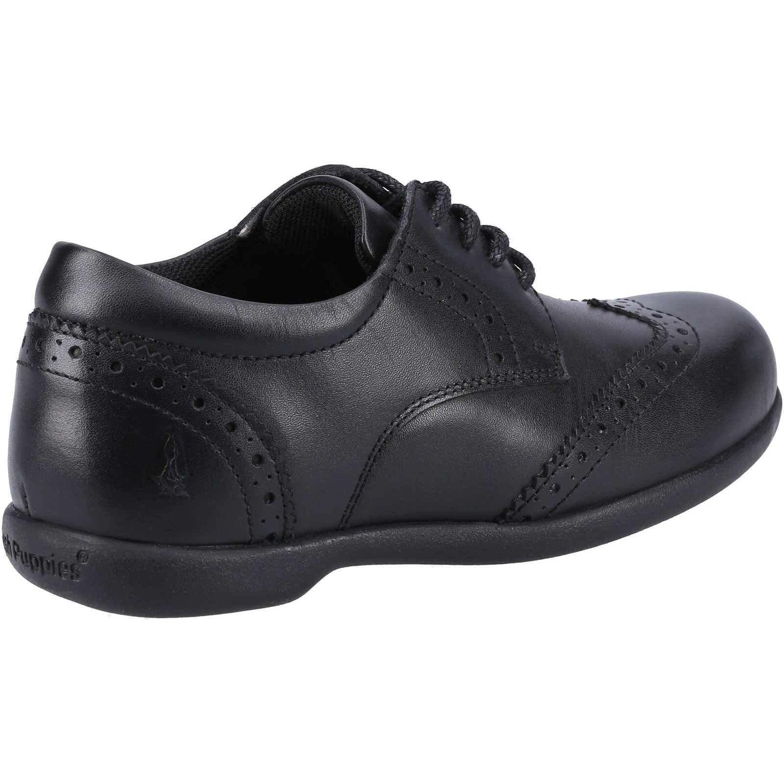 Hush Puppies Bridget SNR Mädchen Brogues Aus Schwarzem Leder
