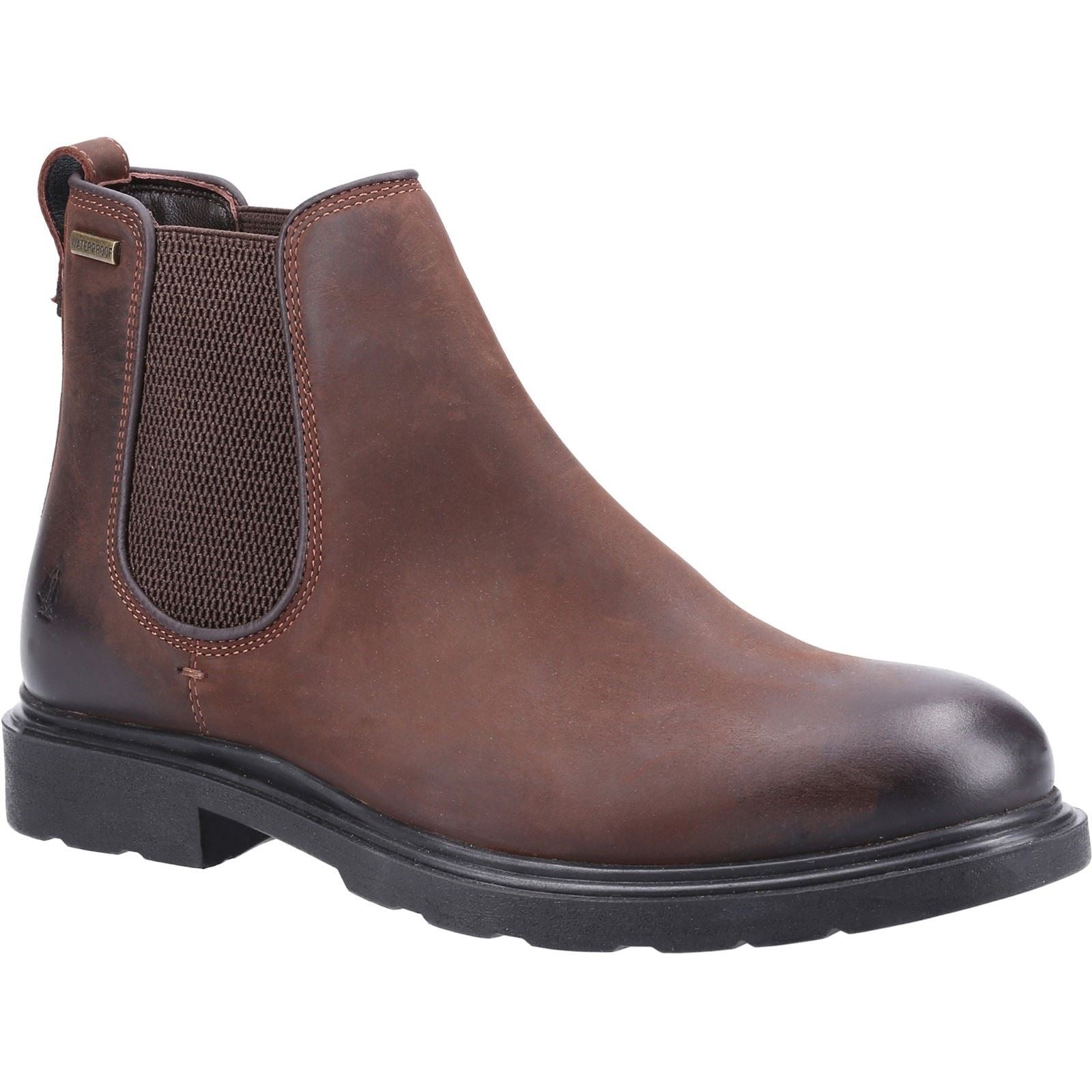 Hush Puppies Preston Chelsea Braune Herrenstiefel Aus Leder