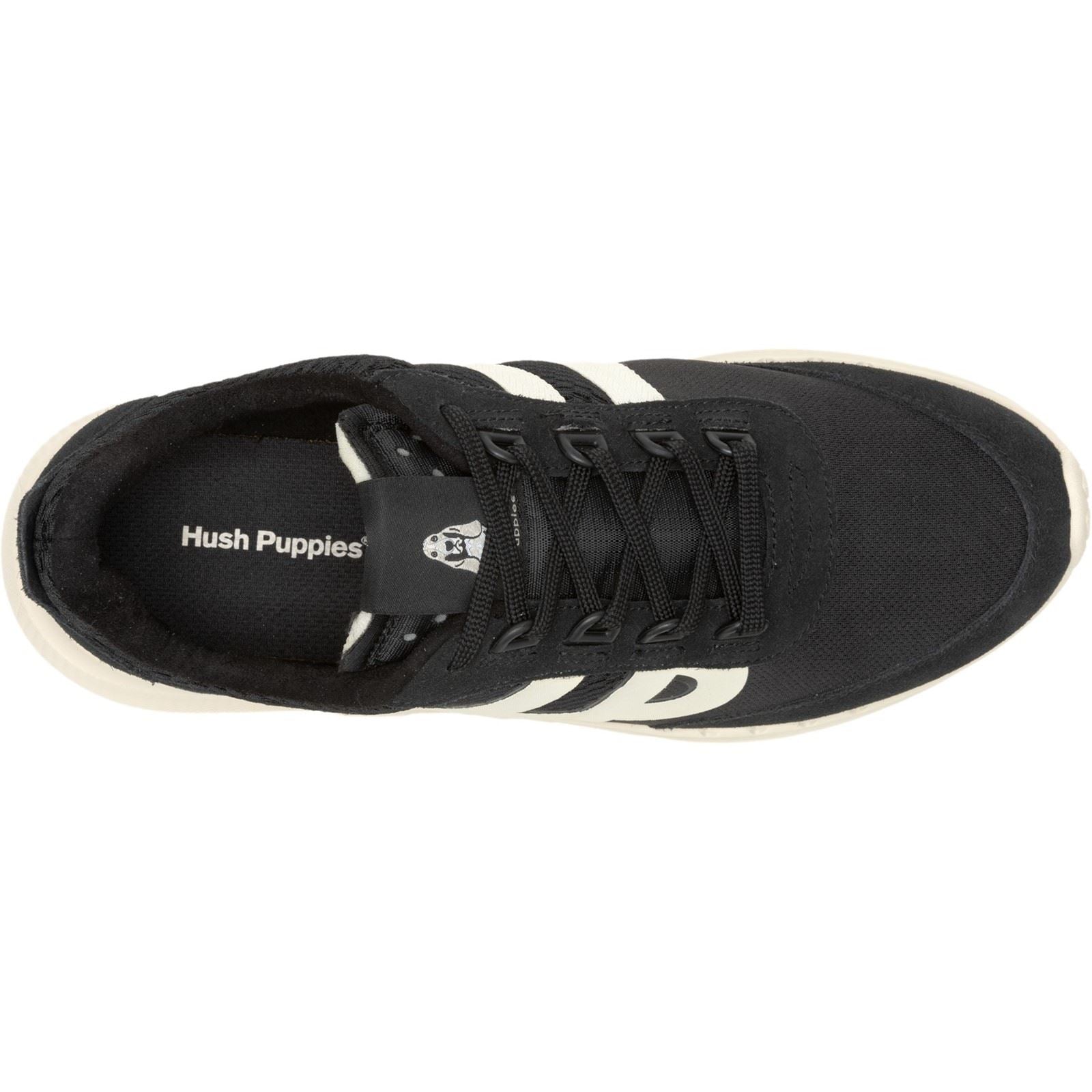 Hush Puppies Seventy8 Retro Runner Herren Sneaker Aus Schwarzem Wildleder