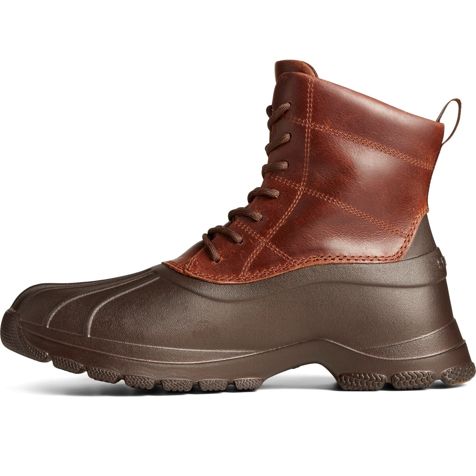 Sperry Duck Float Lederbraune Gummistiefel