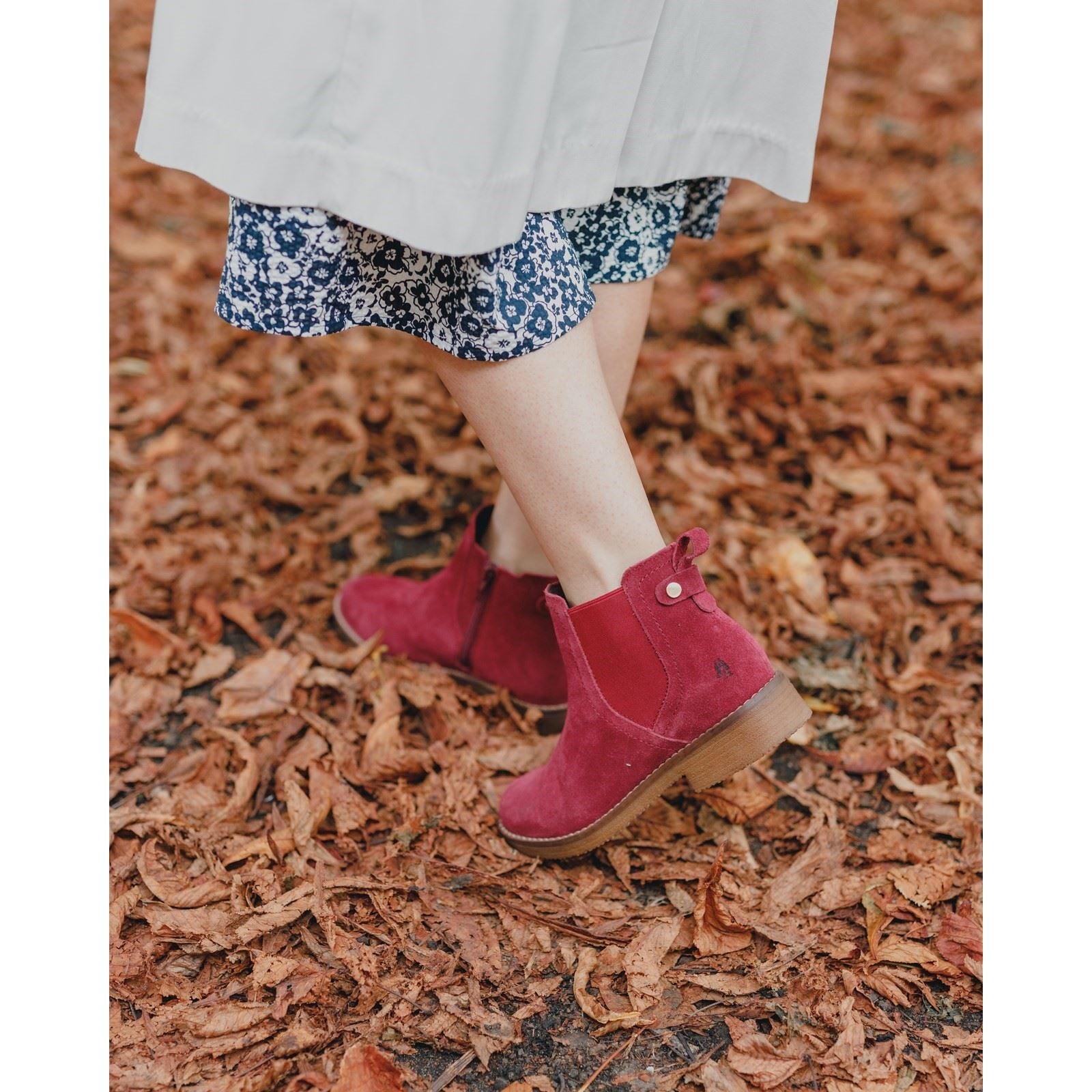 Hush Puppies Maddy Wildleder Damen Bordeaux Stiefel