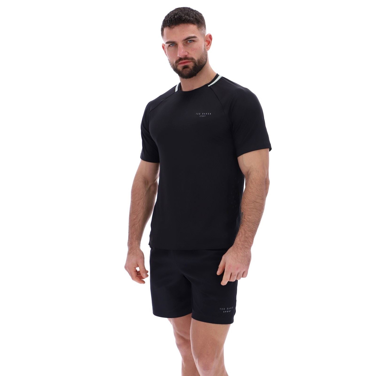 Ted Baker Sport HARRISON TBMTA251 Polyester Herren Schwarze Farbe Sport-T-Shirts