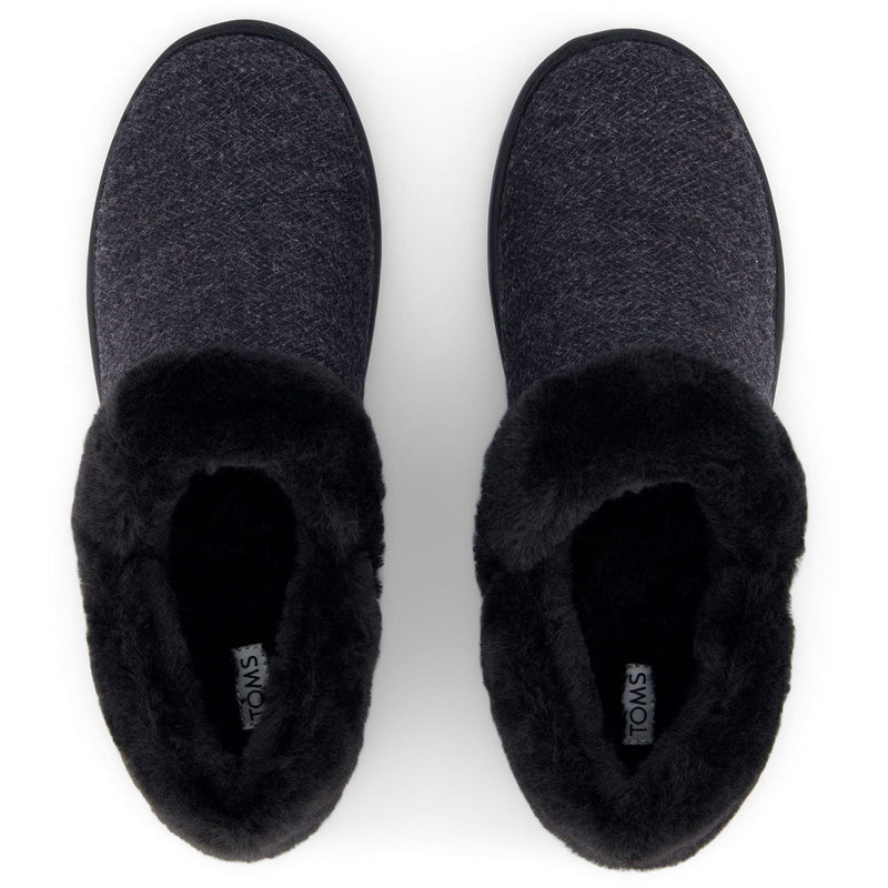 TOMS Oslo Synthetik Damen Hausschuhe In Schwarz