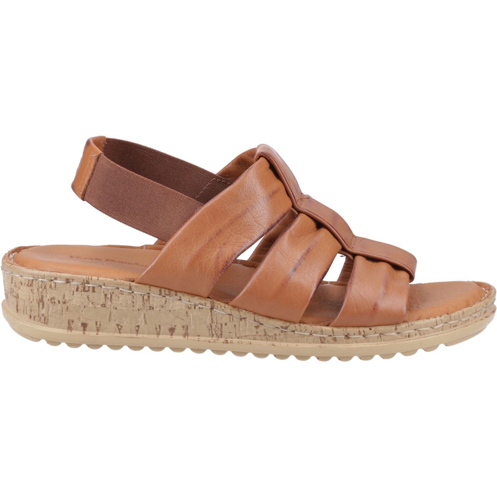 Hush Puppies Eden Wide Fit Damen Sandalen Aus Leder In Tan