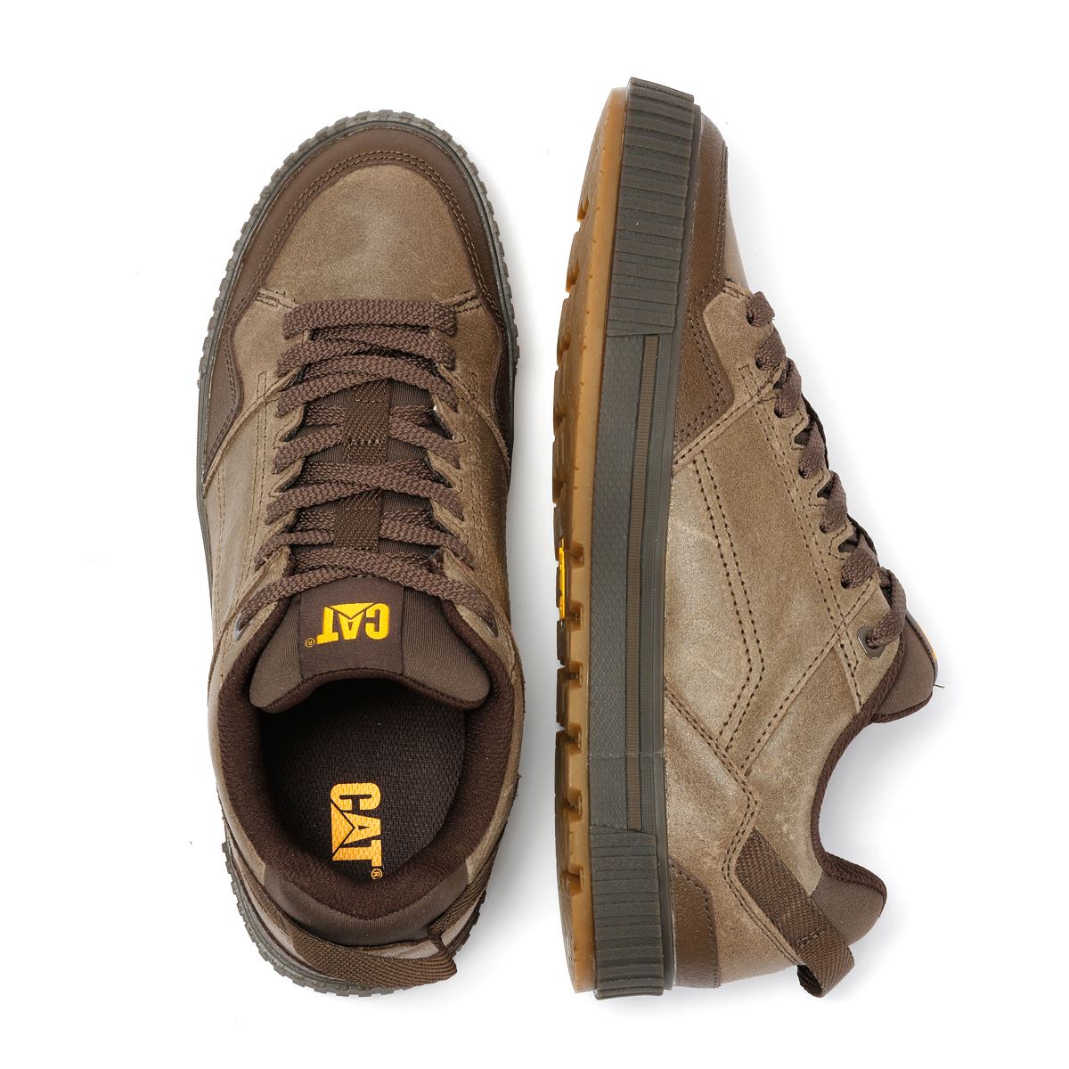 Caterpillar Axiom Waxy Herren Leder Braune Schnürschuhe