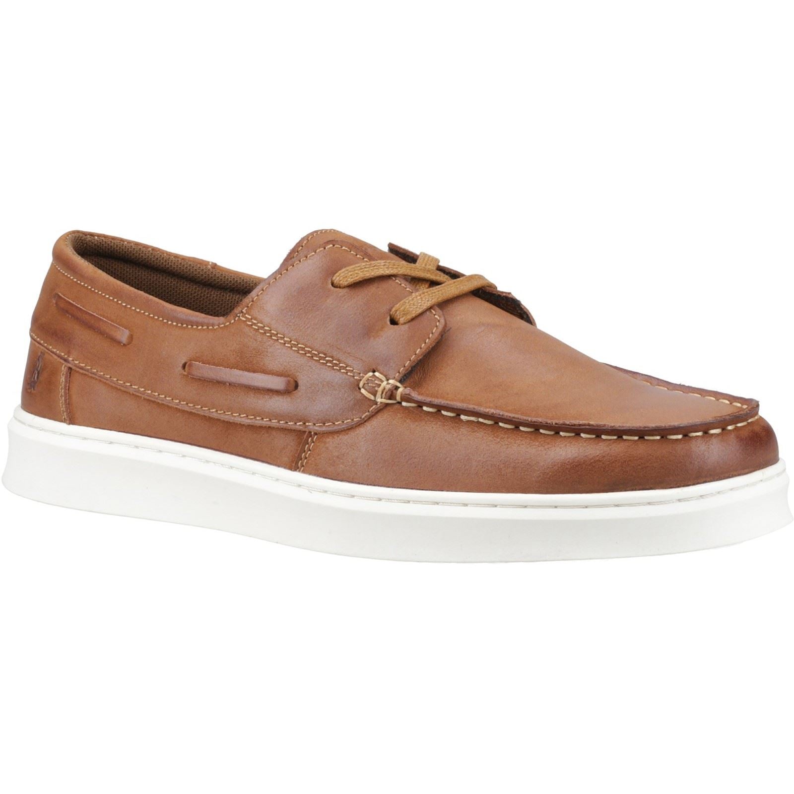 Hush Puppies Madden Boat Shoe Leder Herren Tan Bootsschuhe