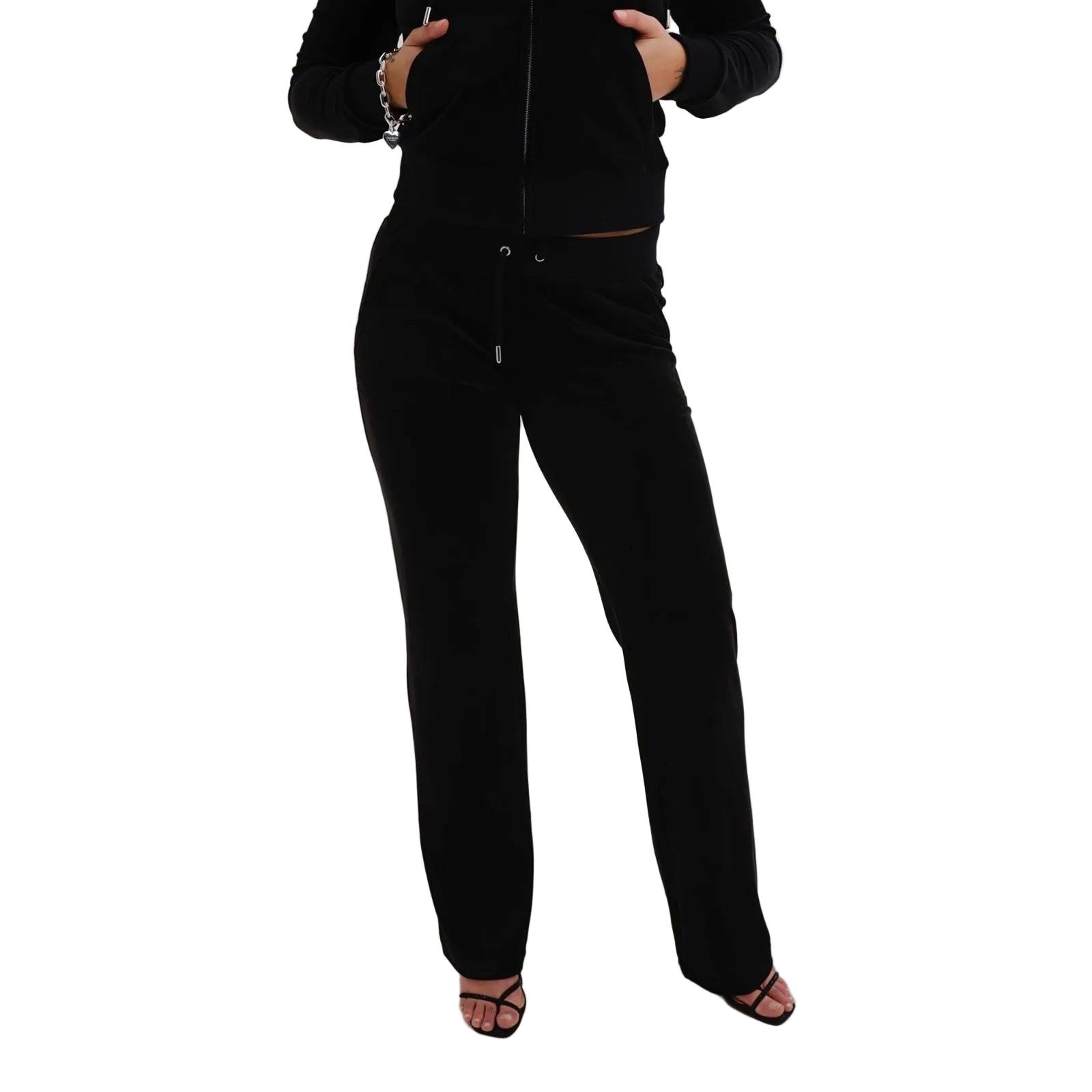 Juicy Couture Del Ray Polyester Damen Schwarze Jogger