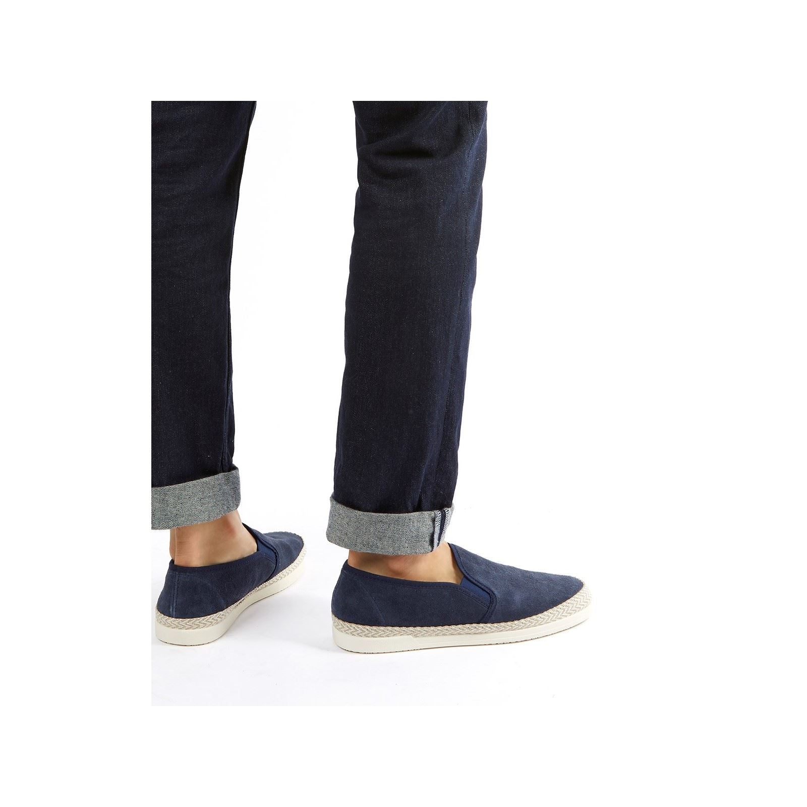 Dune Francisco Wildleder Herren Sneaker In Marineblau