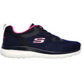 Skechers Bountiful Quick Path Damen-Turnschuhe In Marineblau/Heißrosa