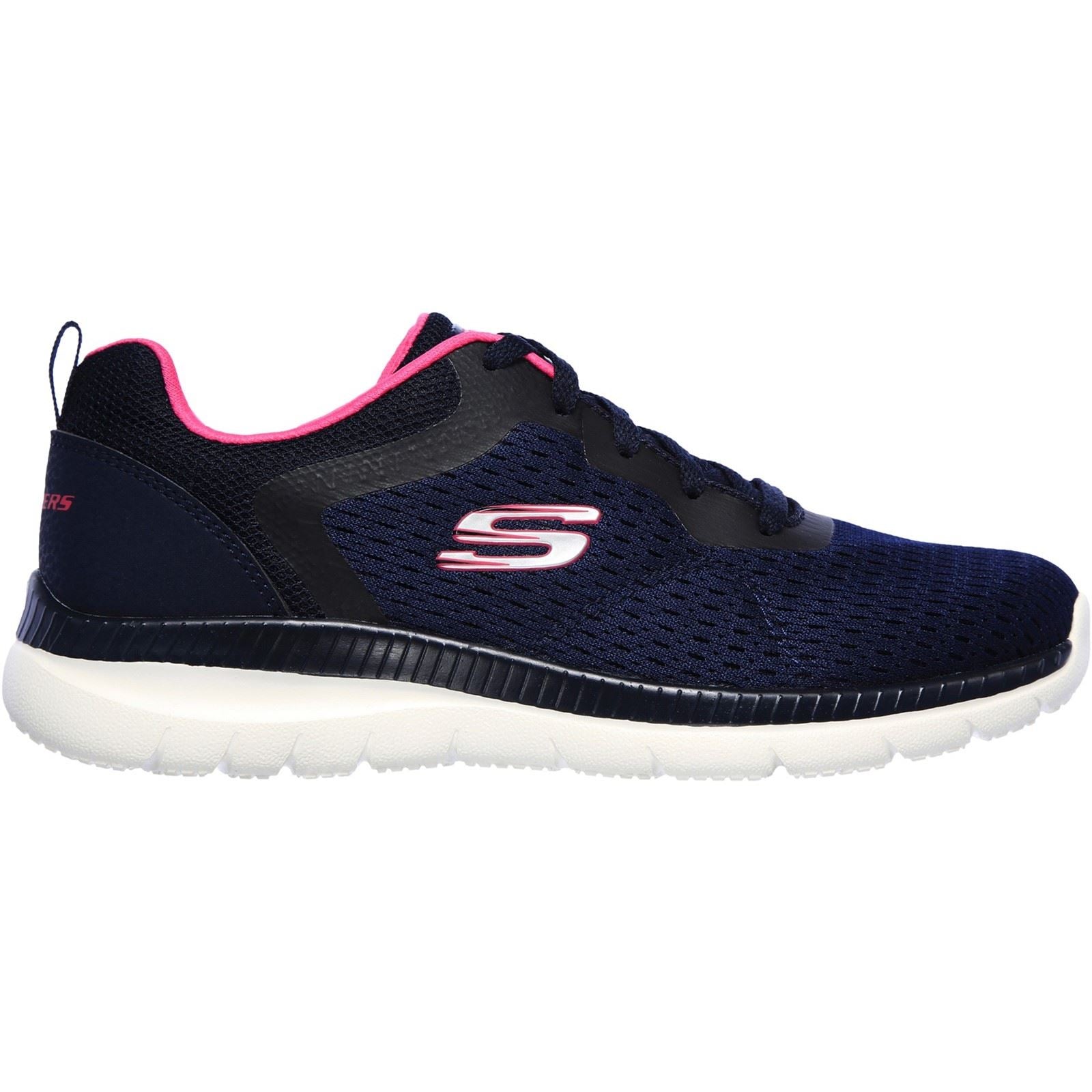 Skechers Bountiful Quick Path Damen-Turnschuhe In Marineblau/Heißrosa