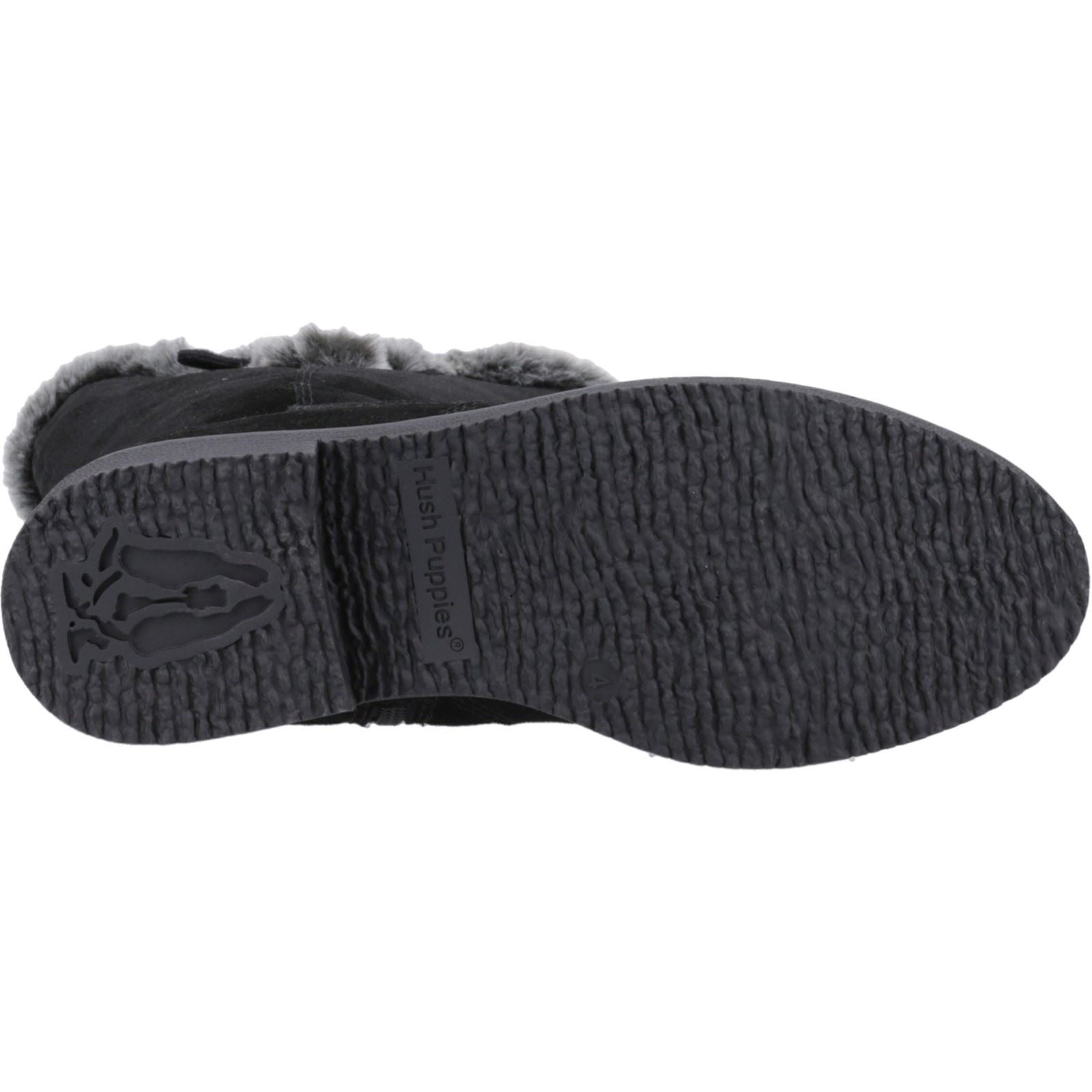 Hush Puppies Millie Wildlederschwarze Damenstiefel